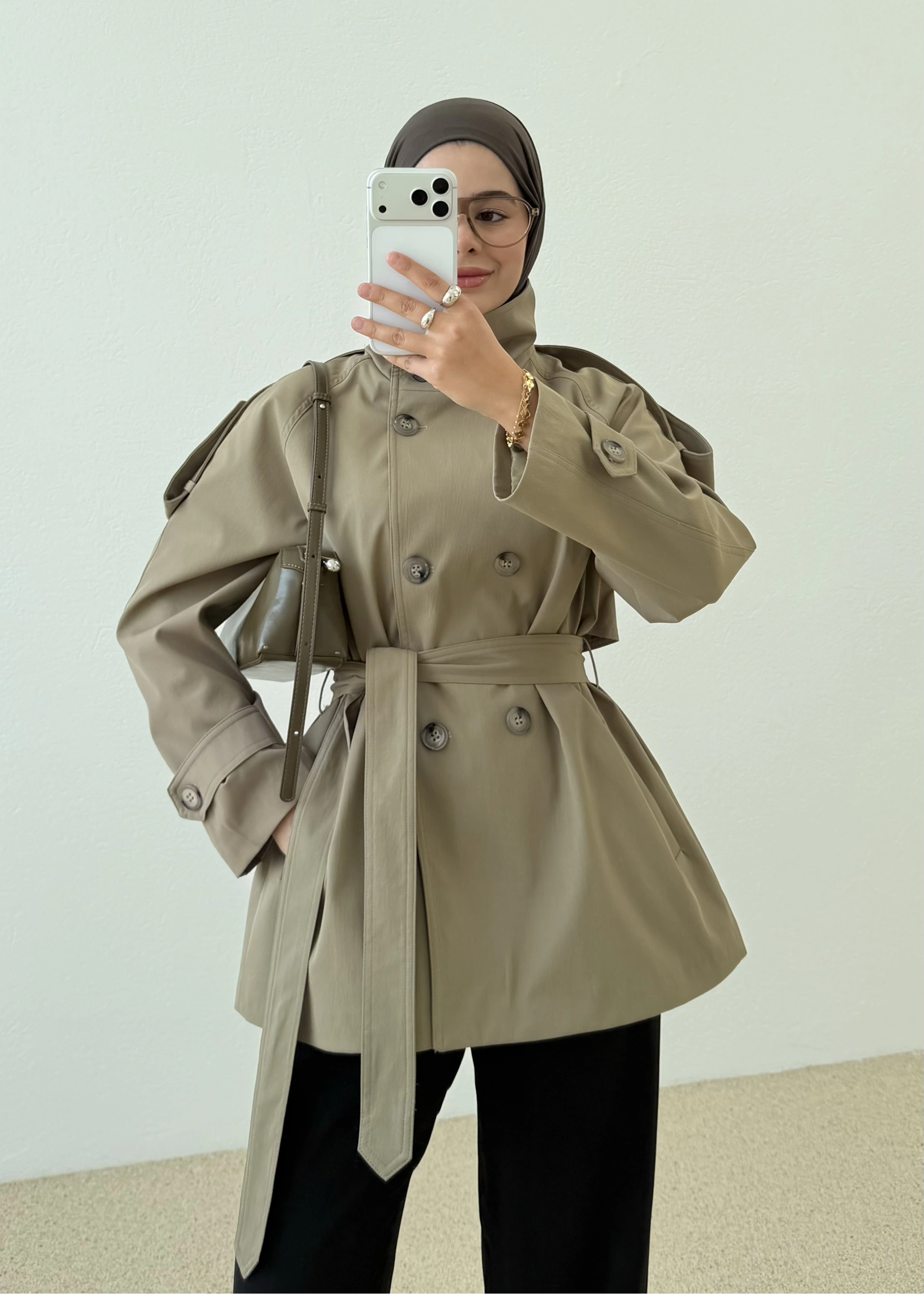 1230 LİA DİK PREMİUM TRENCKOT HAKİ