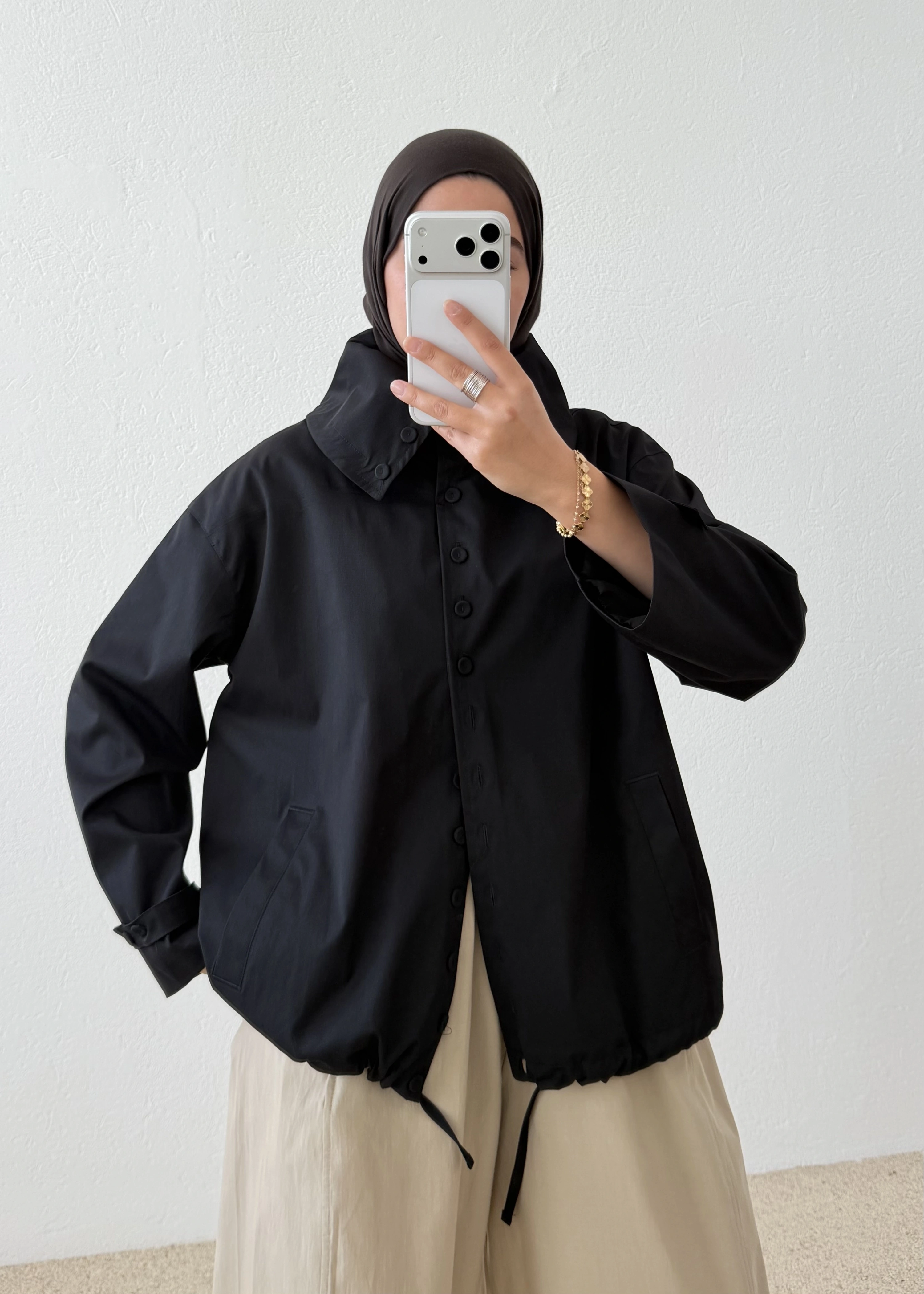 1235 YAKALI BOMBER CEKET SİYAH