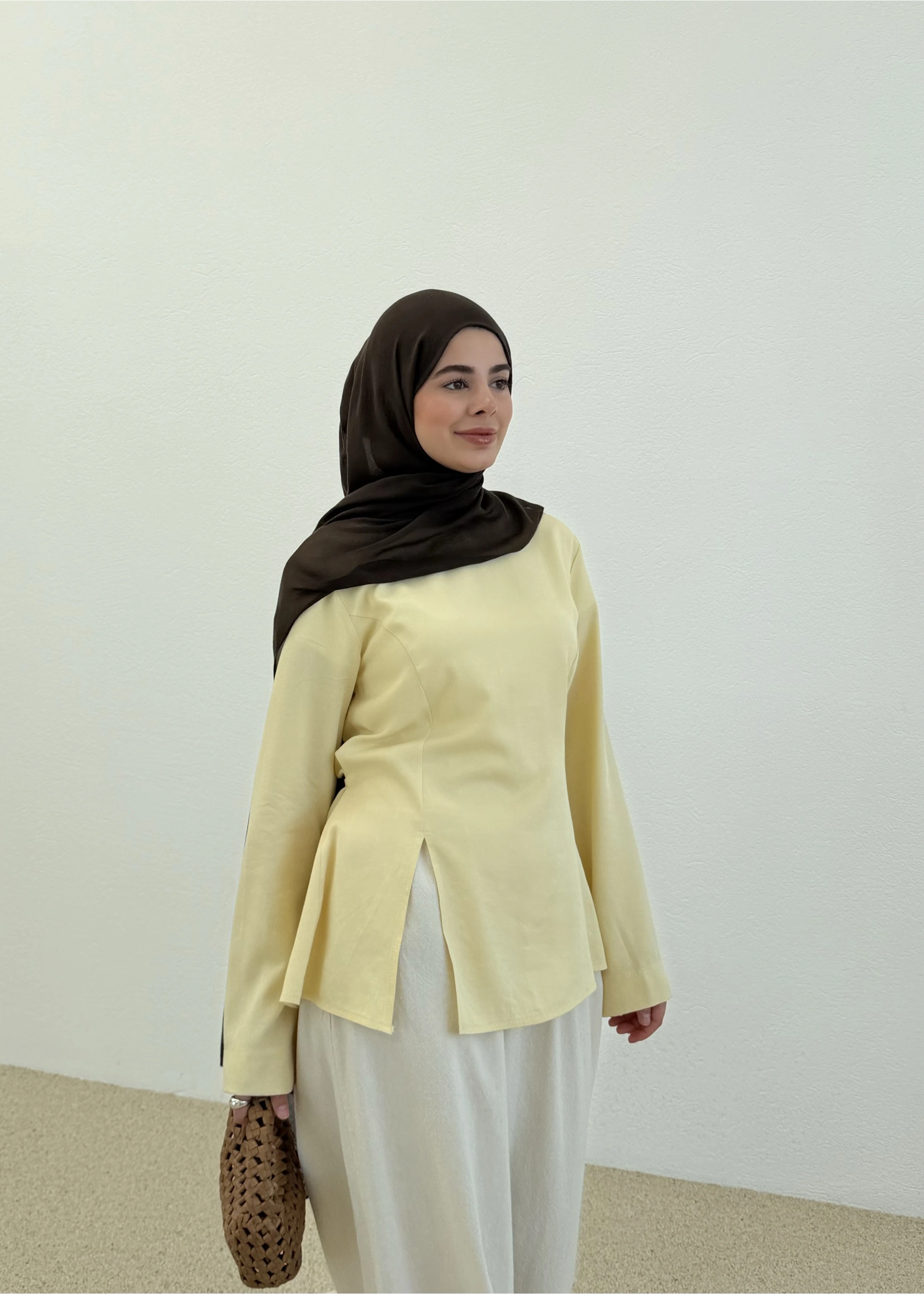 2019 YIRTMAÇLI BLUZ SARI