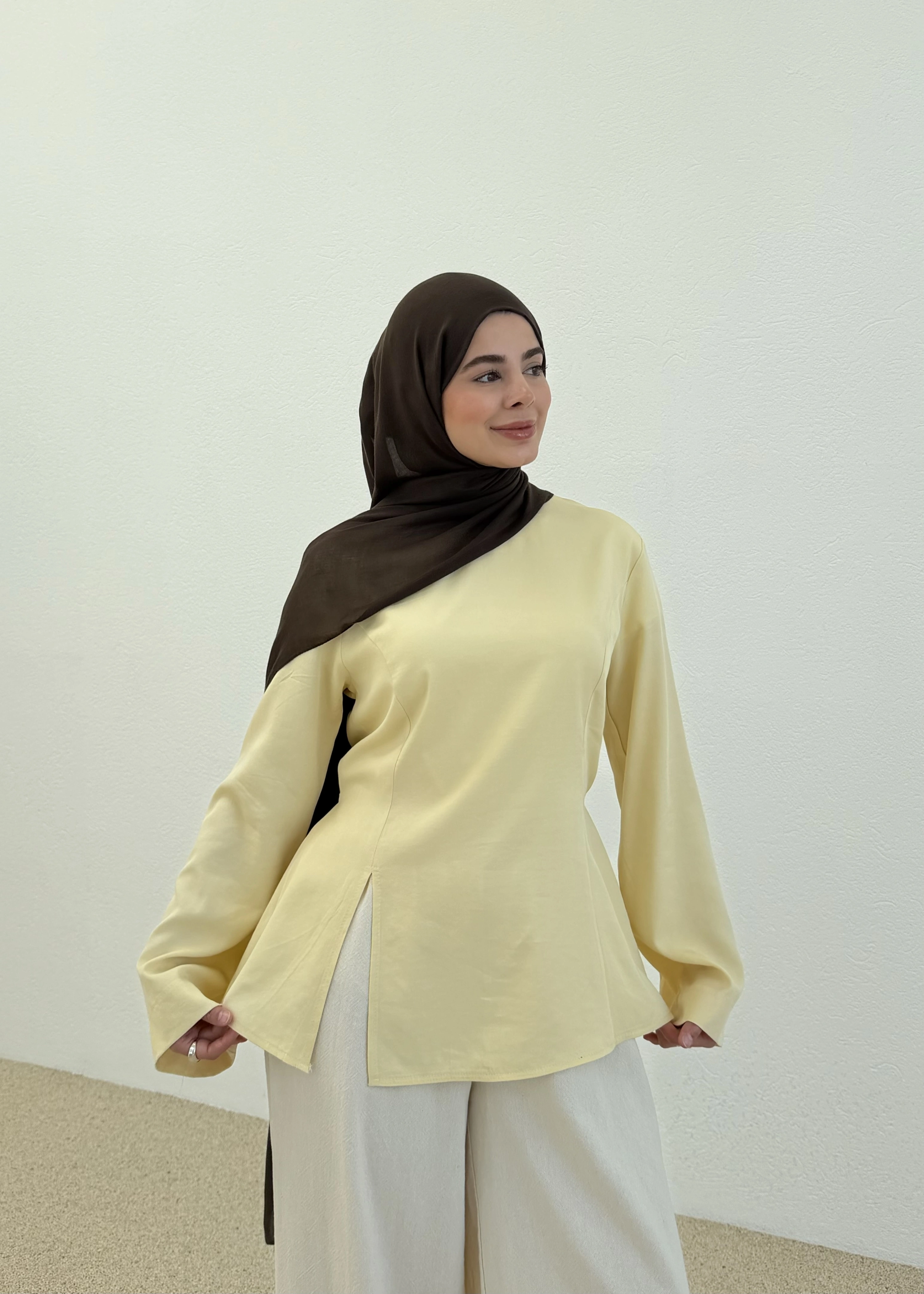 2019 YIRTMAÇLI BLUZ SARI