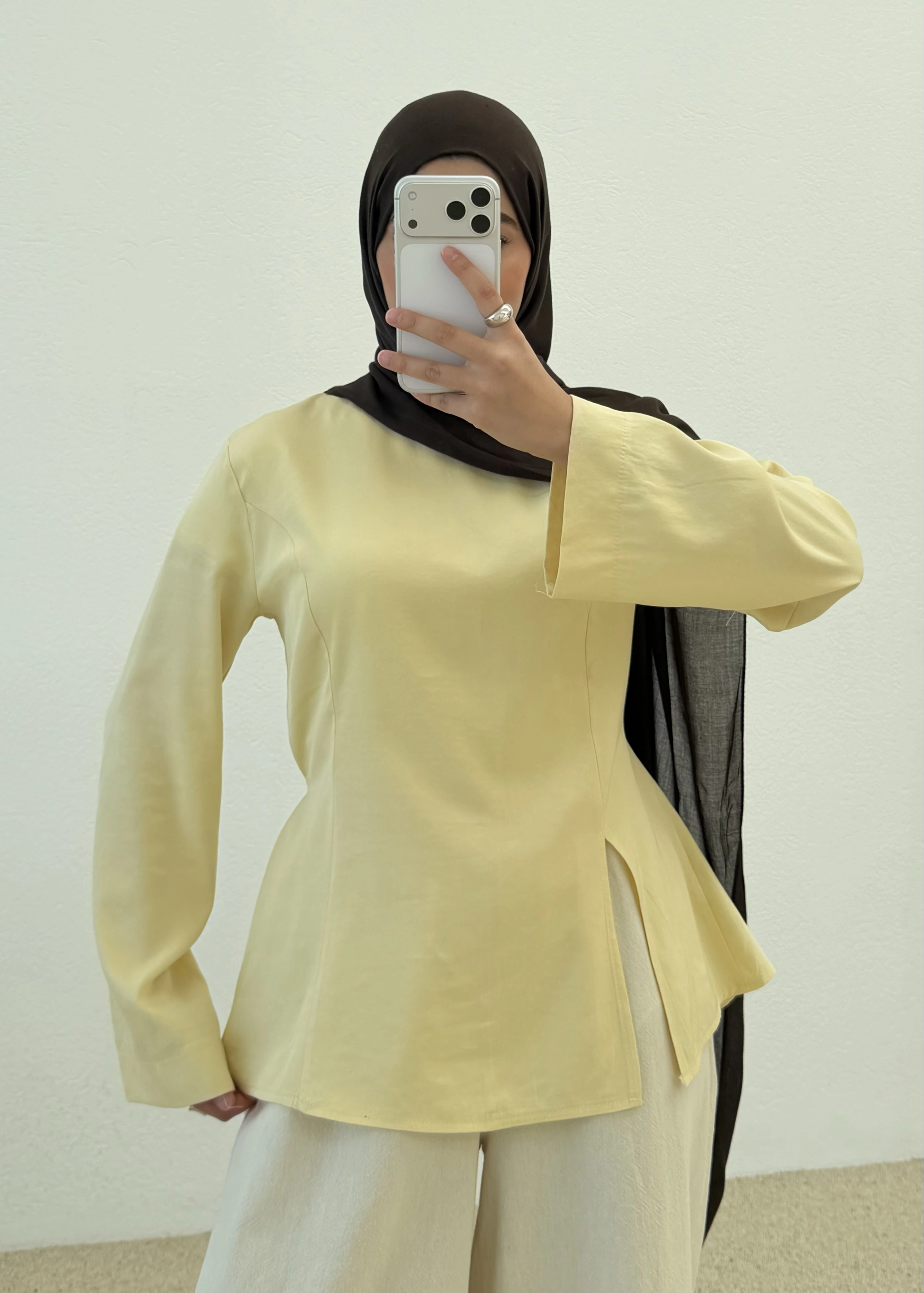 2019 YIRTMAÇLI BLUZ SARI