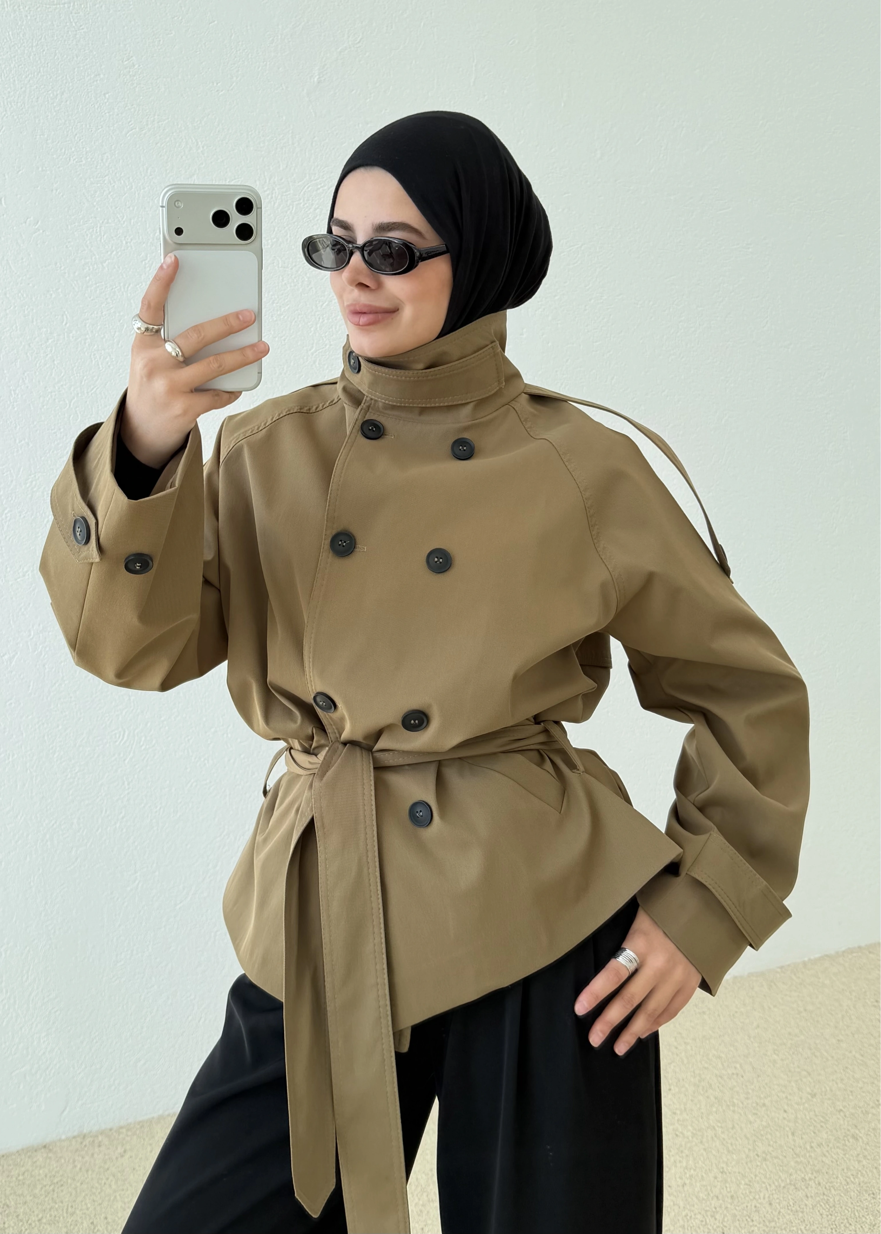 2106 TİTANİK PREMİUM TRENCKOT CAMEL