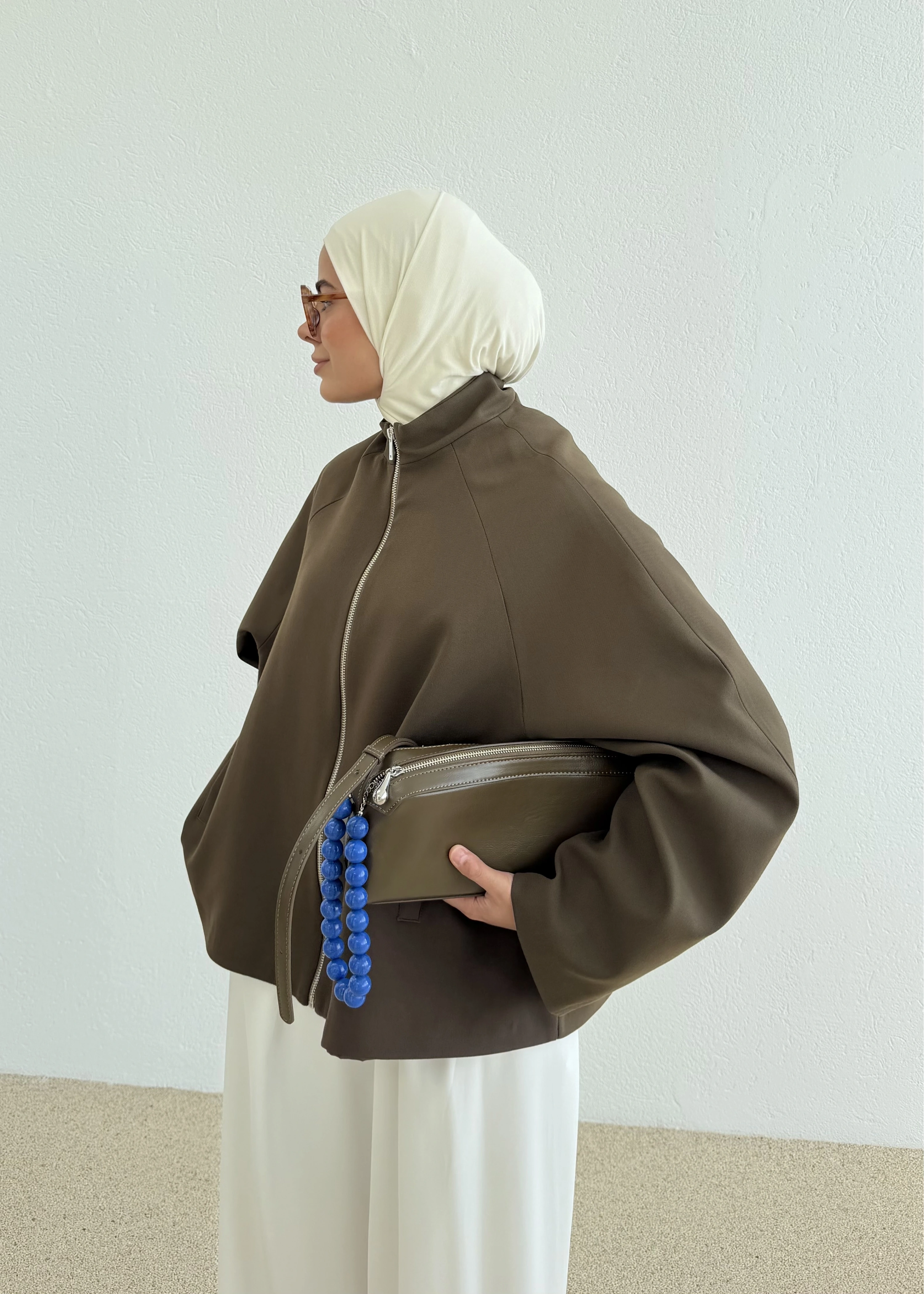 2121 SELECTİON FERMUARLI BOMBER CEKET KOYU HAKİ