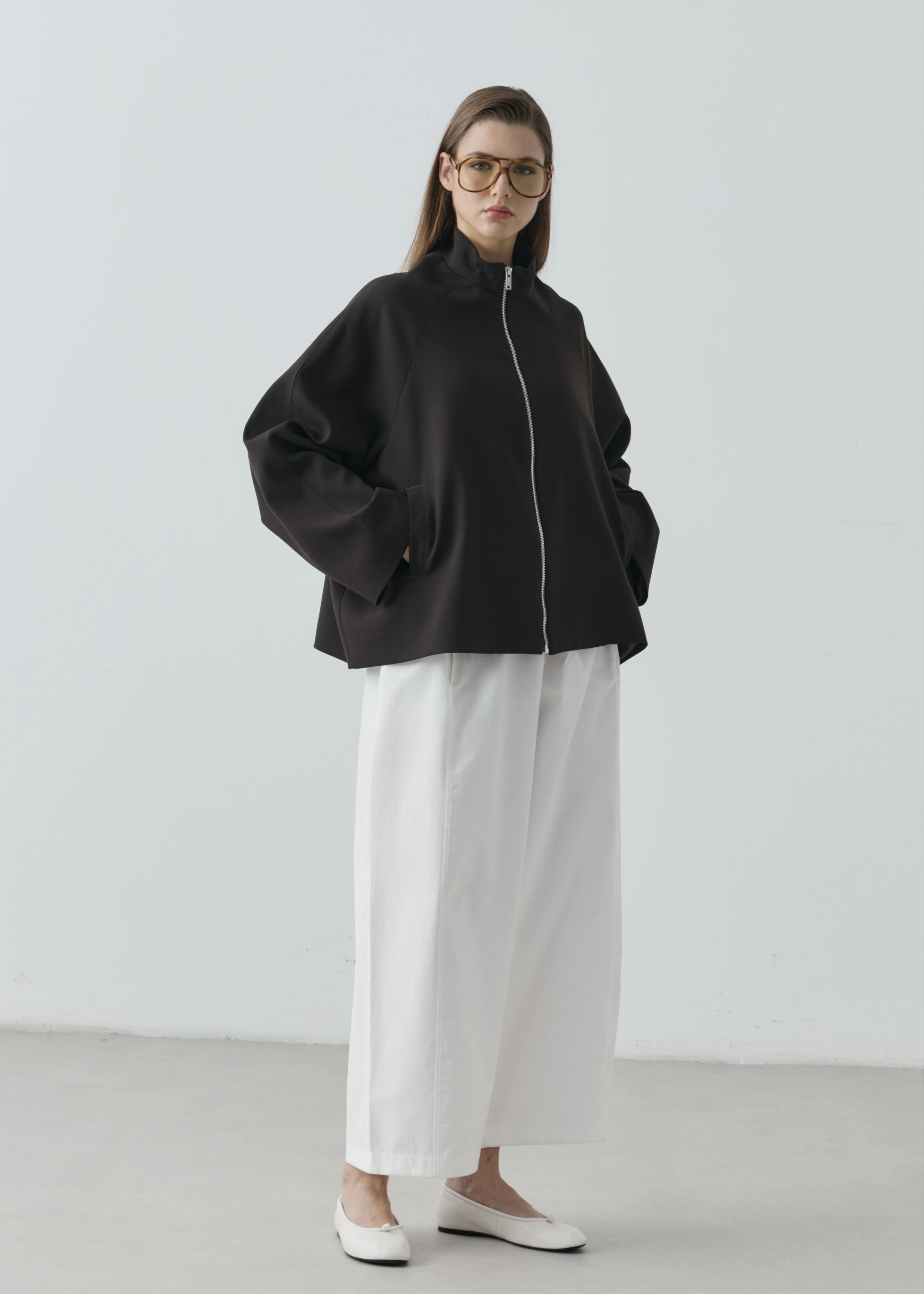 2121 SELECTİON FERMUARLI BOMBER CEKET KAHVE