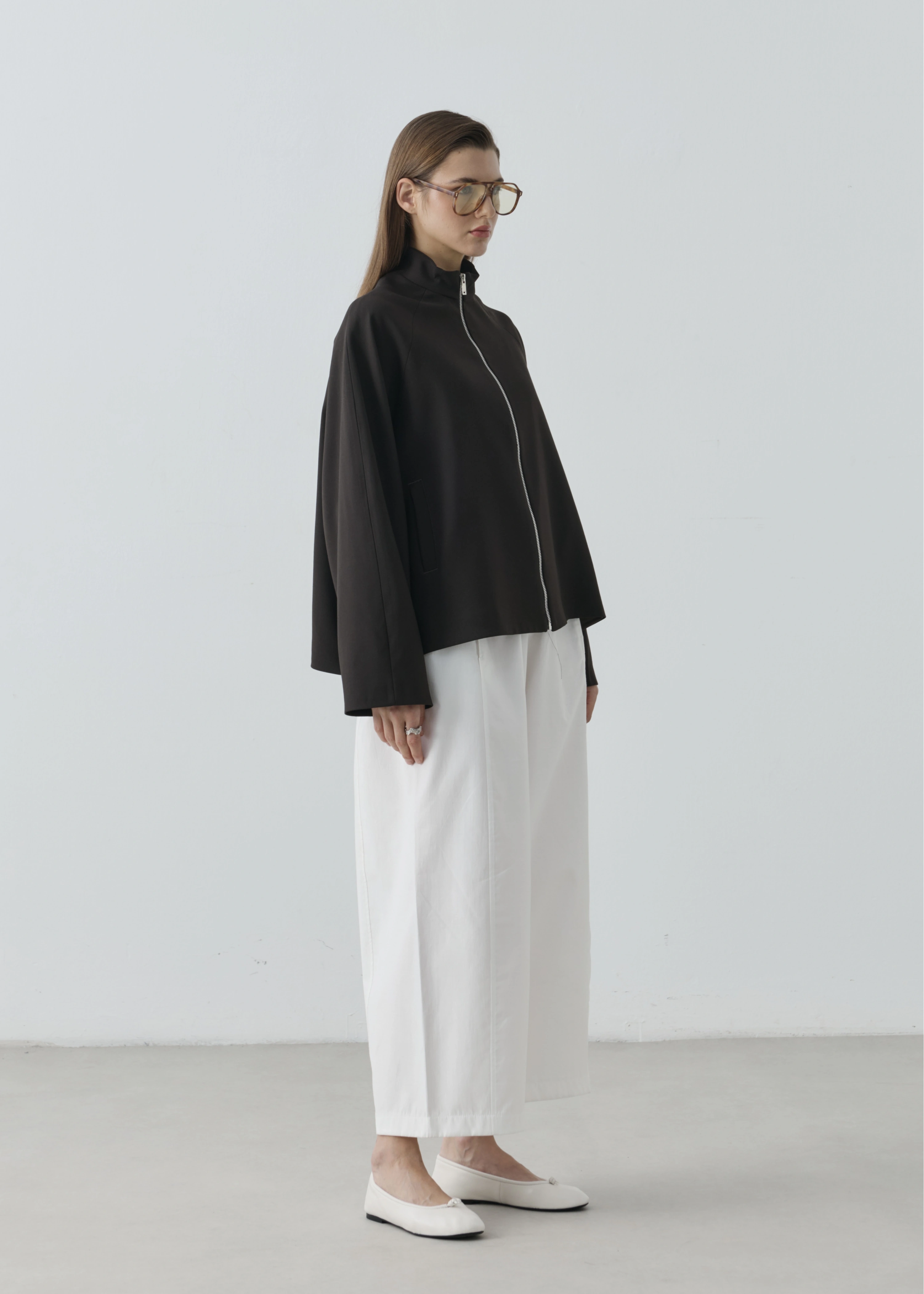 2121 SELECTİON FERMUARLI BOMBER CEKET KAHVE