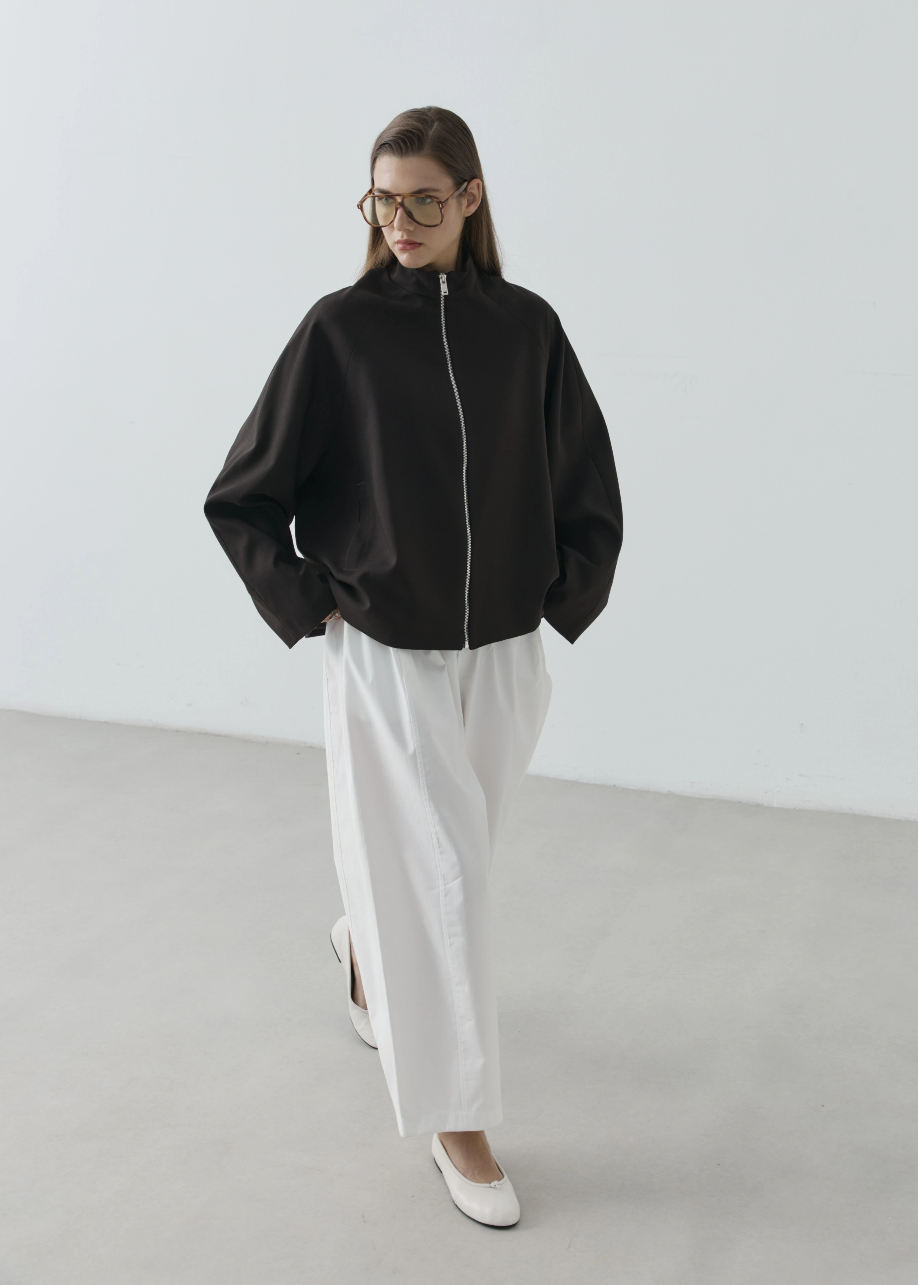 2121 SELECTİON FERMUARLI BOMBER CEKET KAHVE