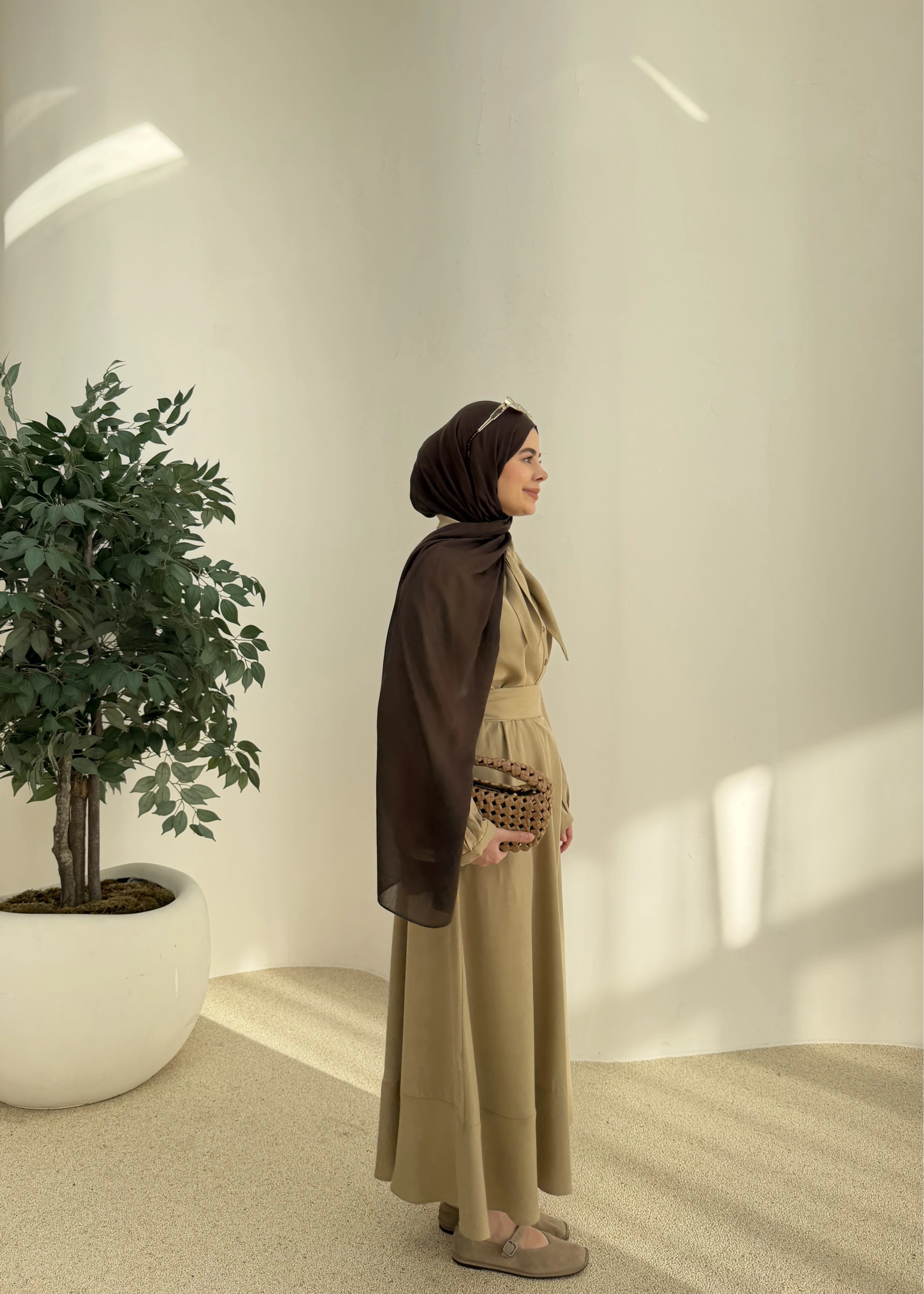 2348 FLR DETAY ELBİSE ÇAĞLA