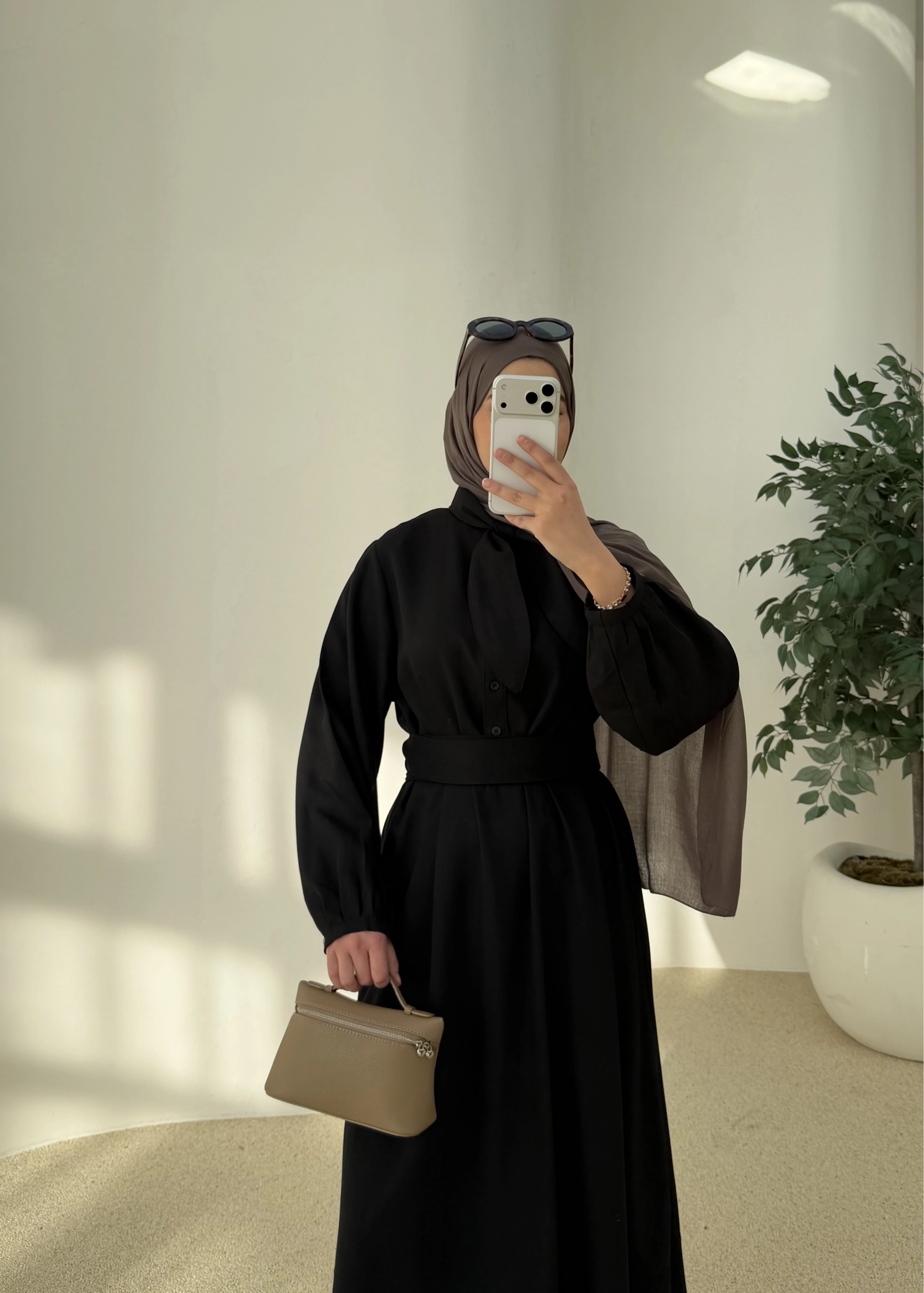 2348 FLR DETAY ELBİSE SİYAH