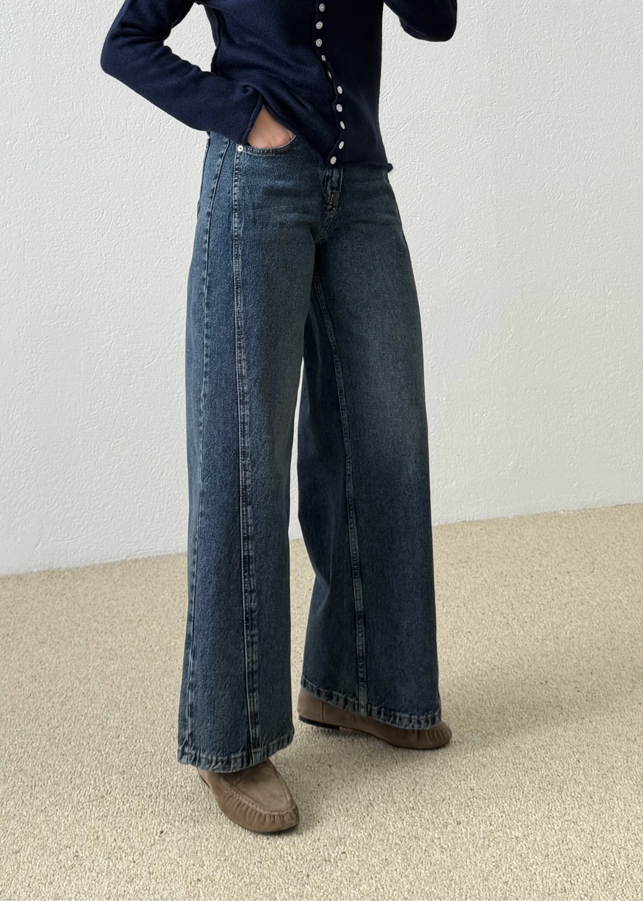 3056 BİYELİ KOT PANTOLON