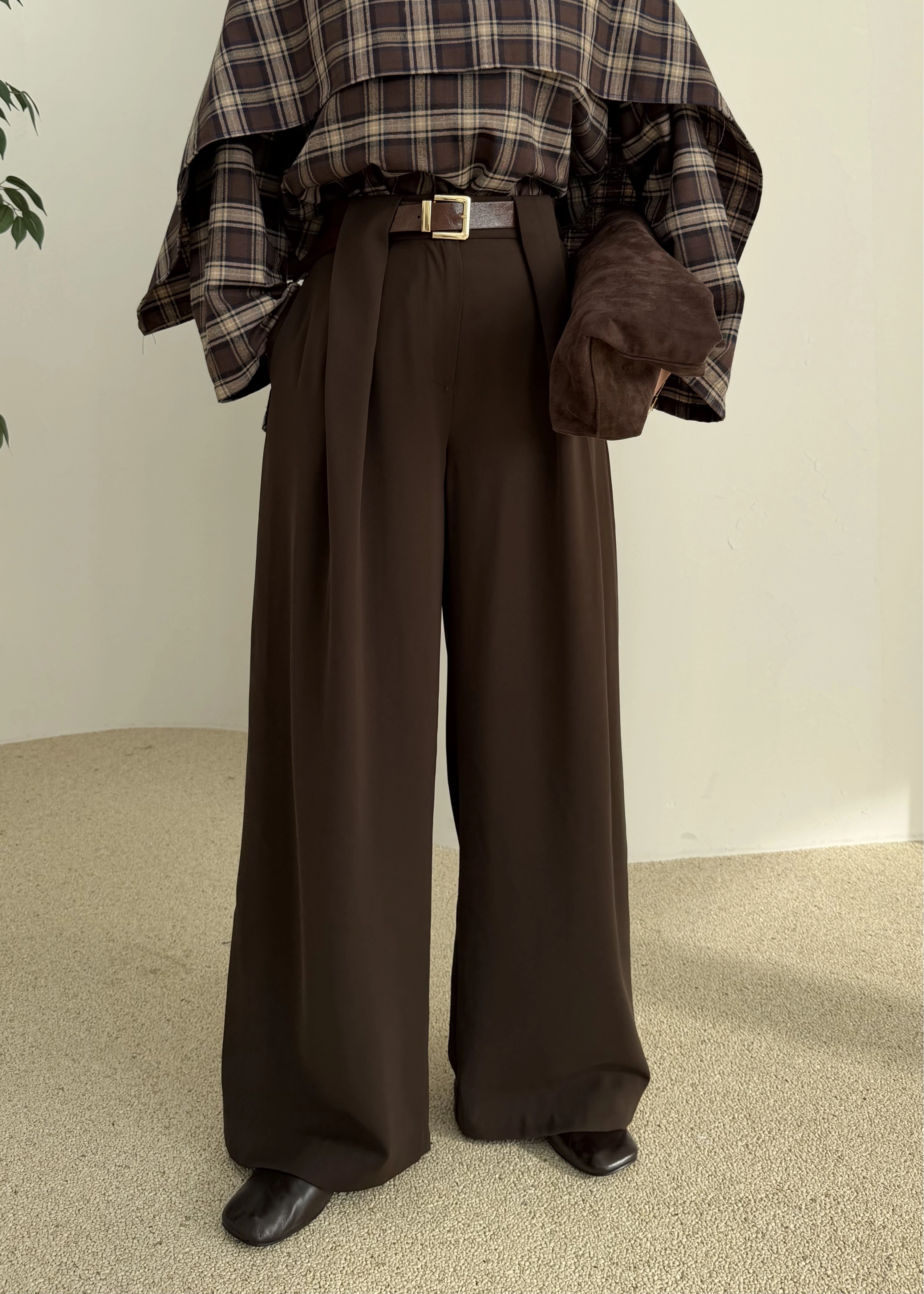 3855 KÖPRÜ DTY KEMER PANTOLON KAHVE