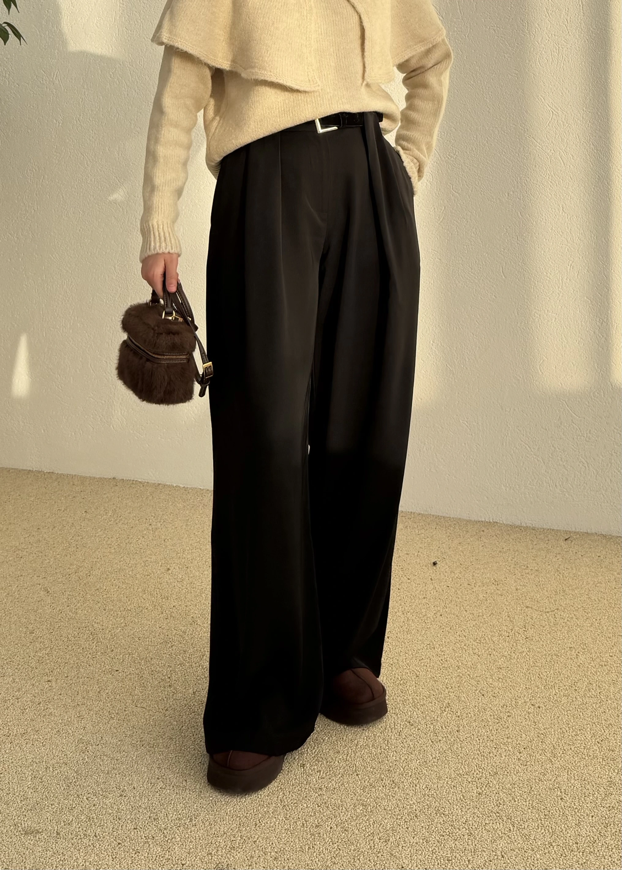 3855 KÖPRÜ DTY KEMER PANTOLON siyah