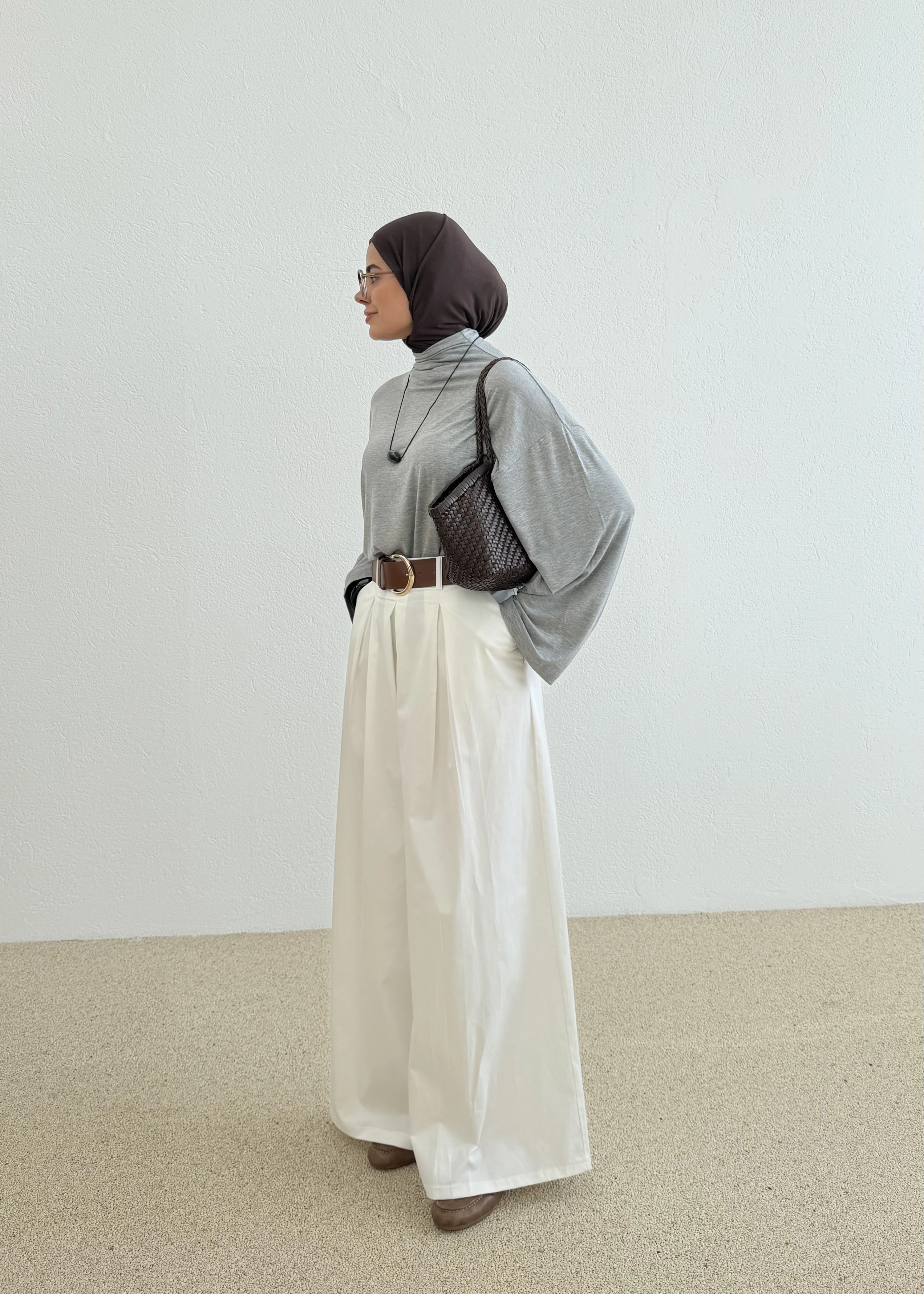 3924 PİLE DTY PANTALON EKRU