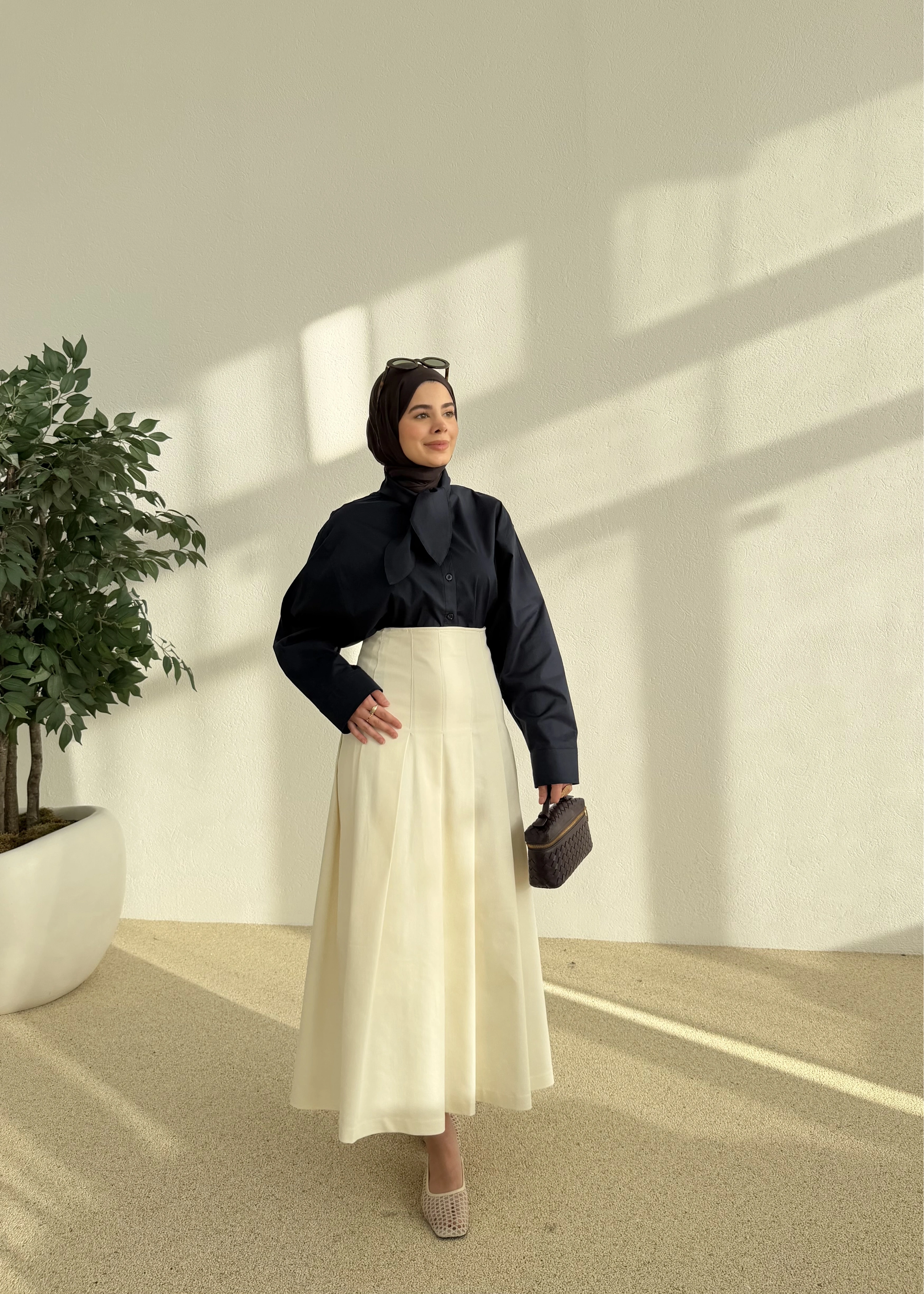 5407 FULAR YAKALI GÖMLEK LACİVERT