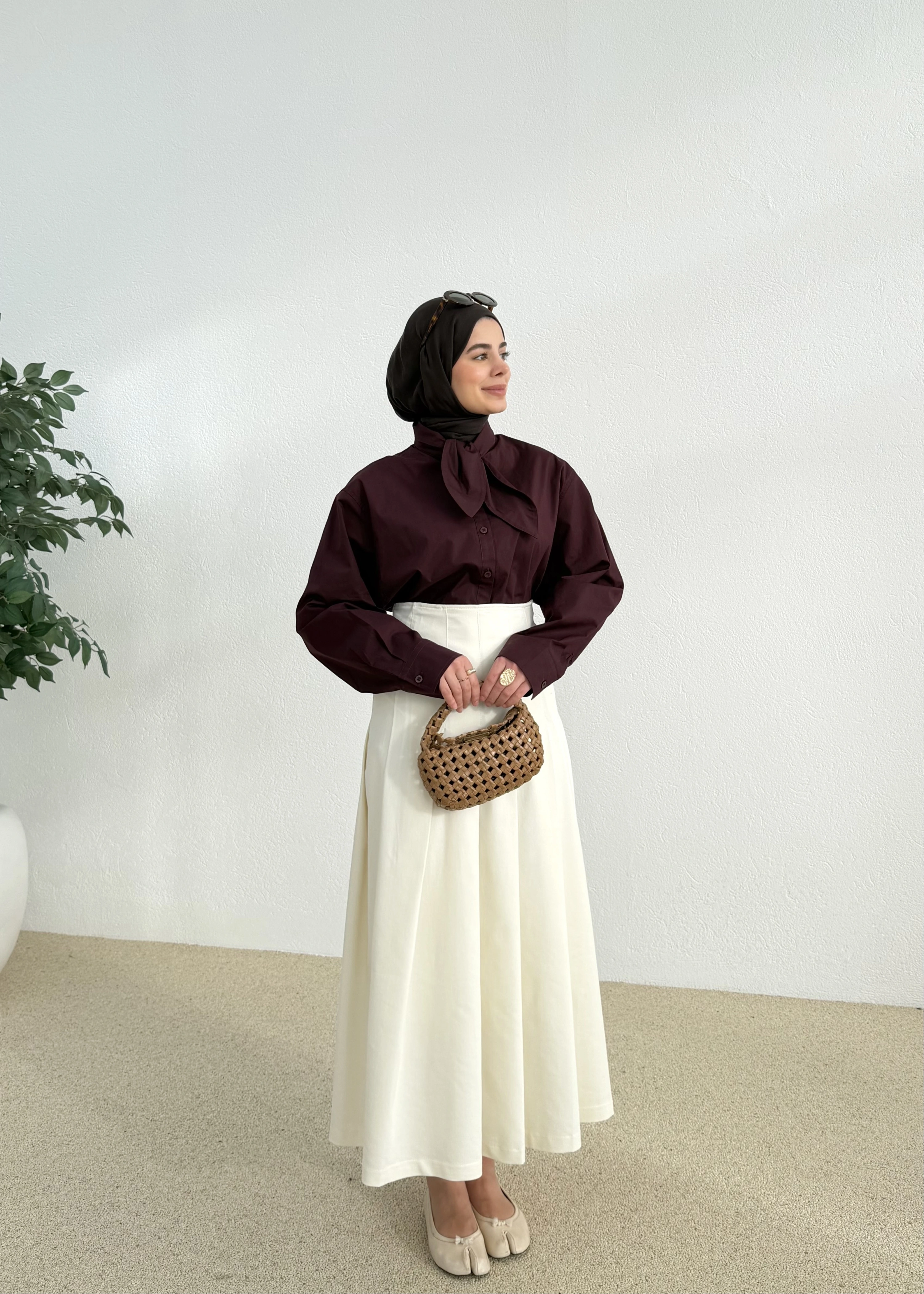 5407 FULAR YAKALI GÖMLEK MÜRDÜM