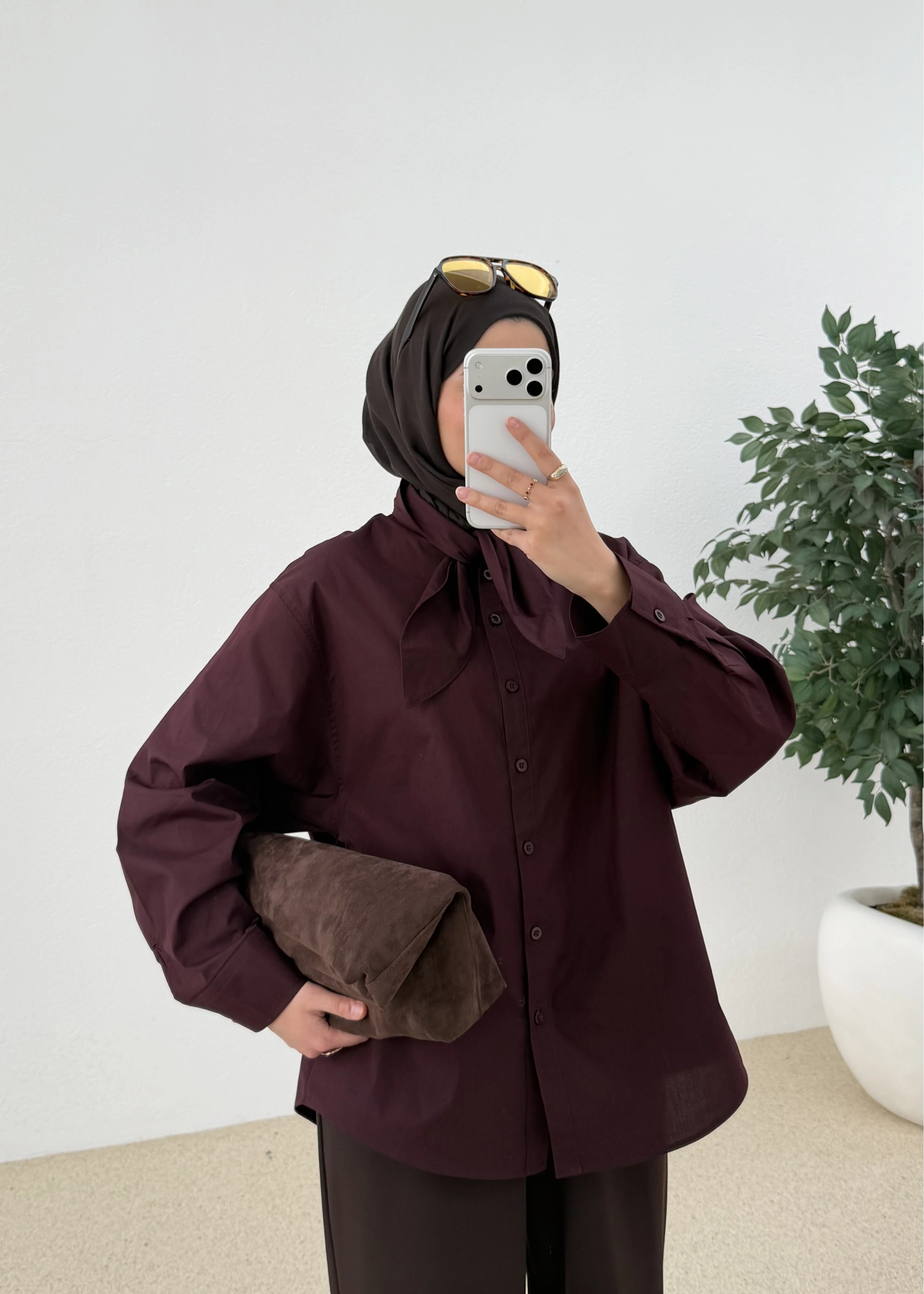 5407 FULAR YAKALI GÖMLEK MÜRDÜM