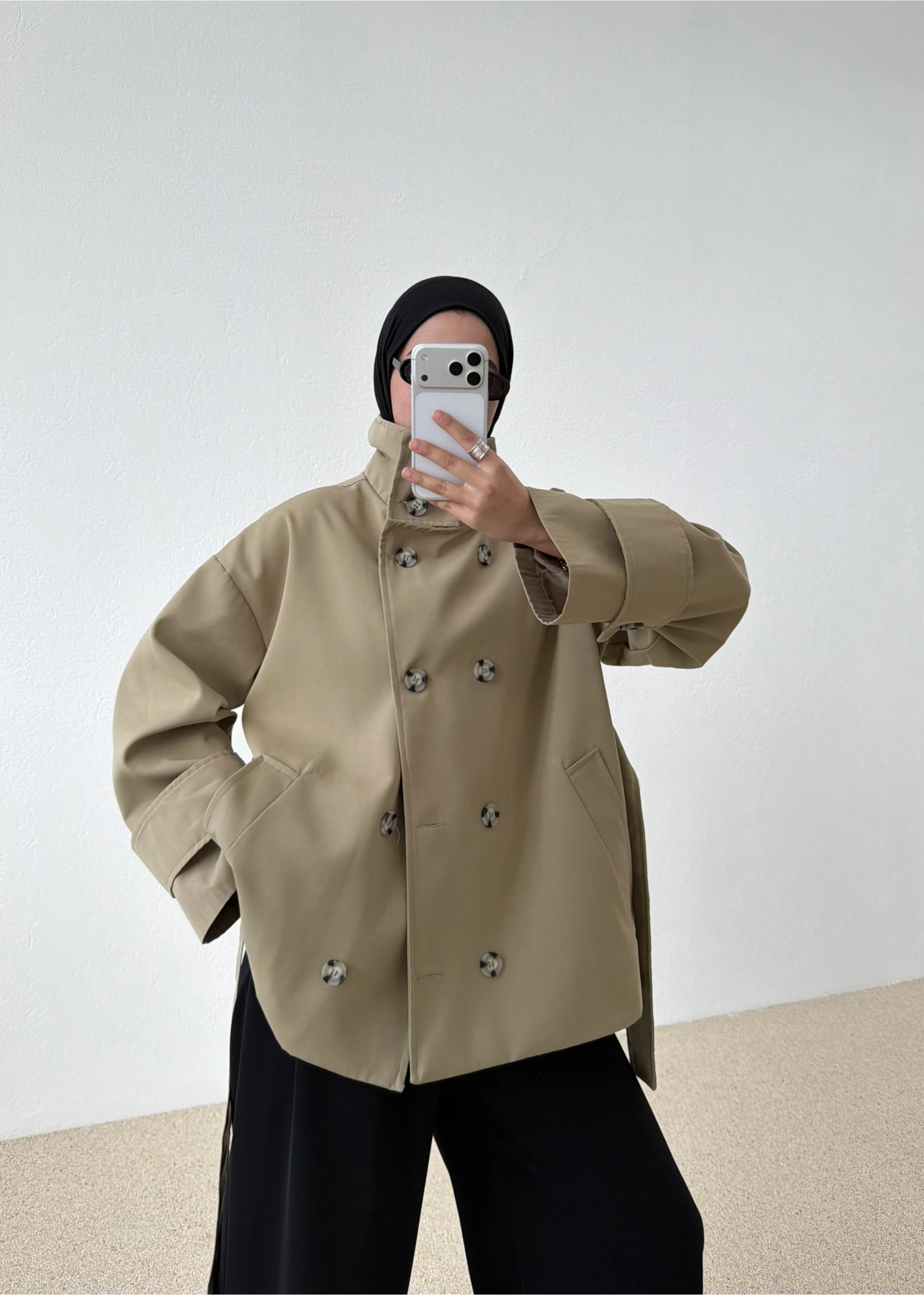 568 BNT DİK YAKA TRENCH yeşil