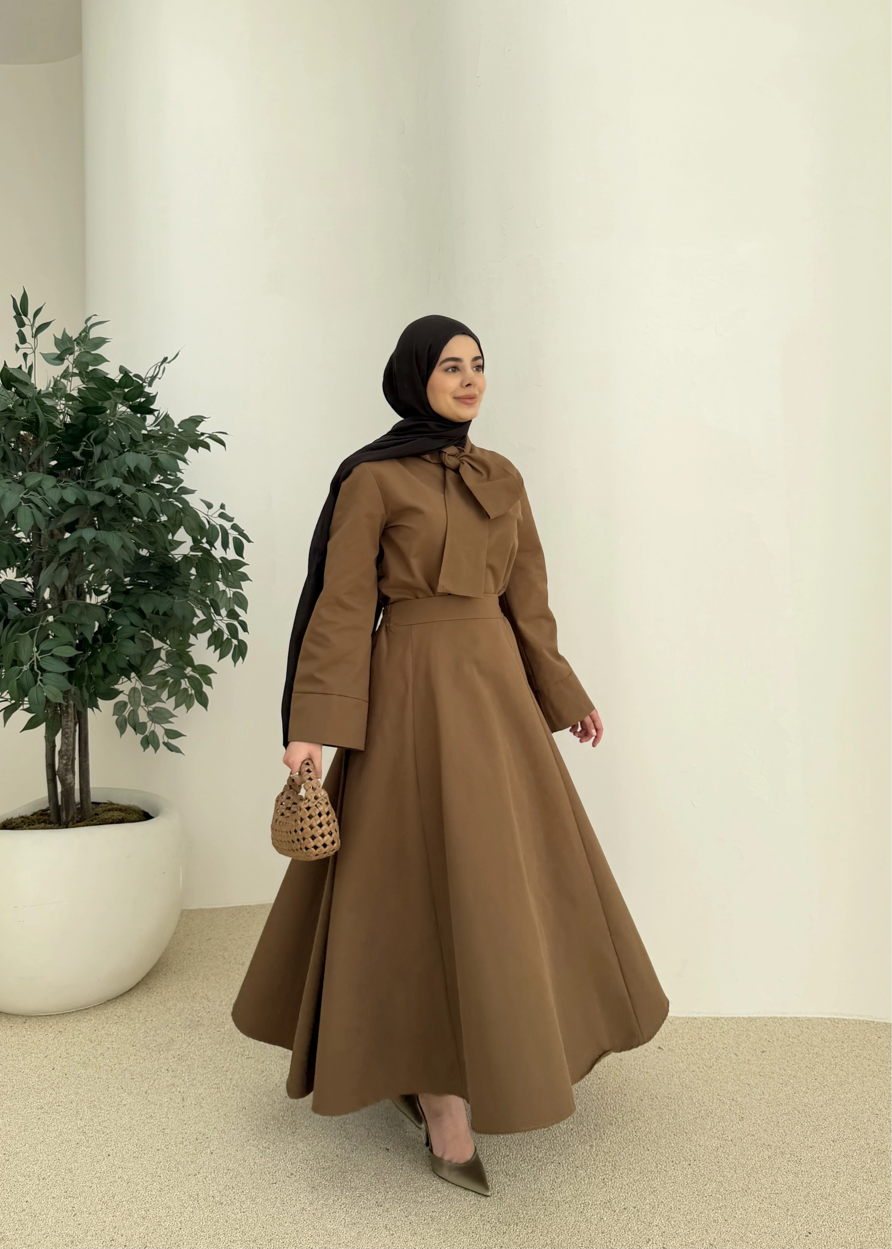 6005 Bel fiyonk etekli takım yağ yeşil