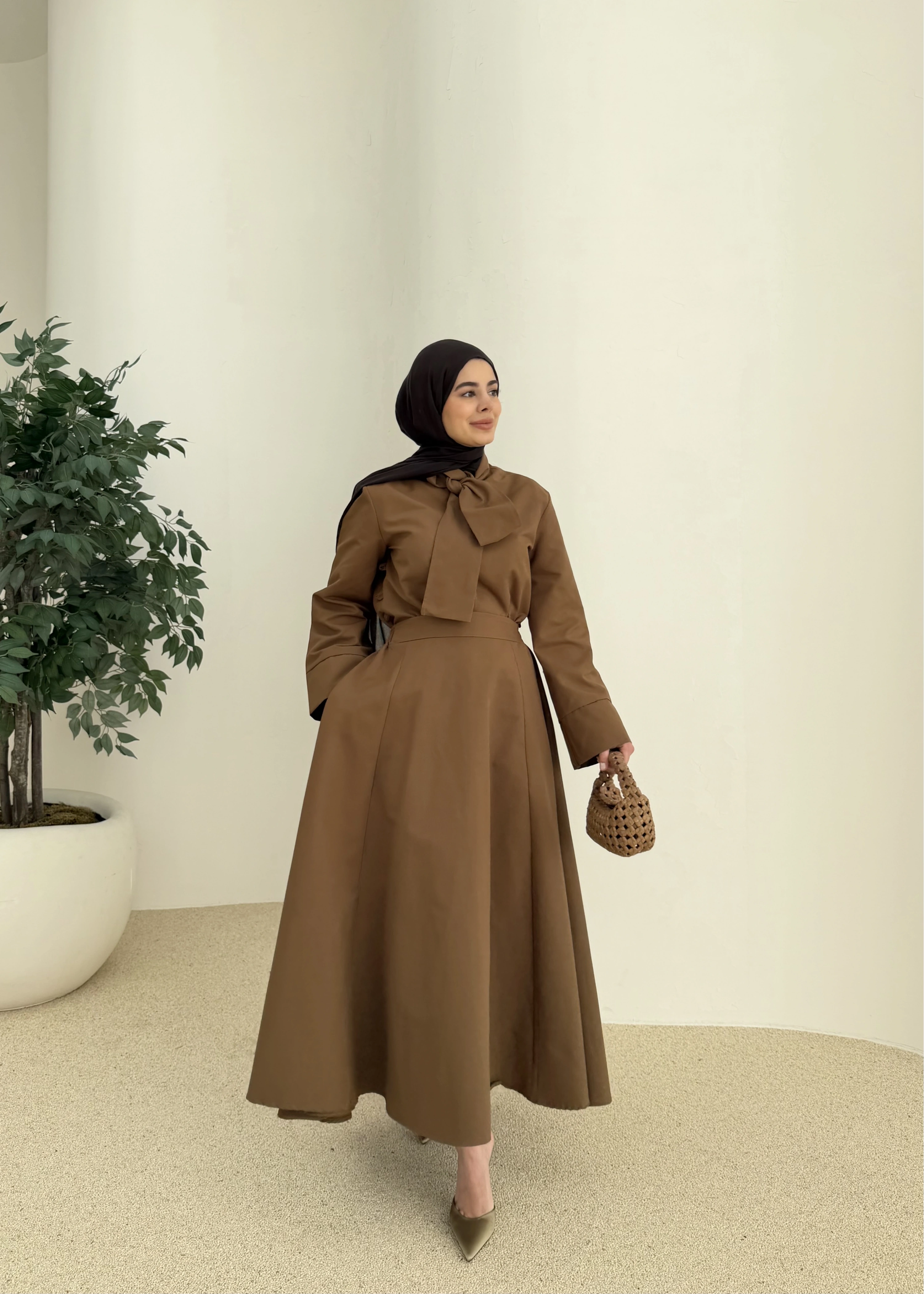 6005 Bel fiyonk etekli takım yağ yeşil