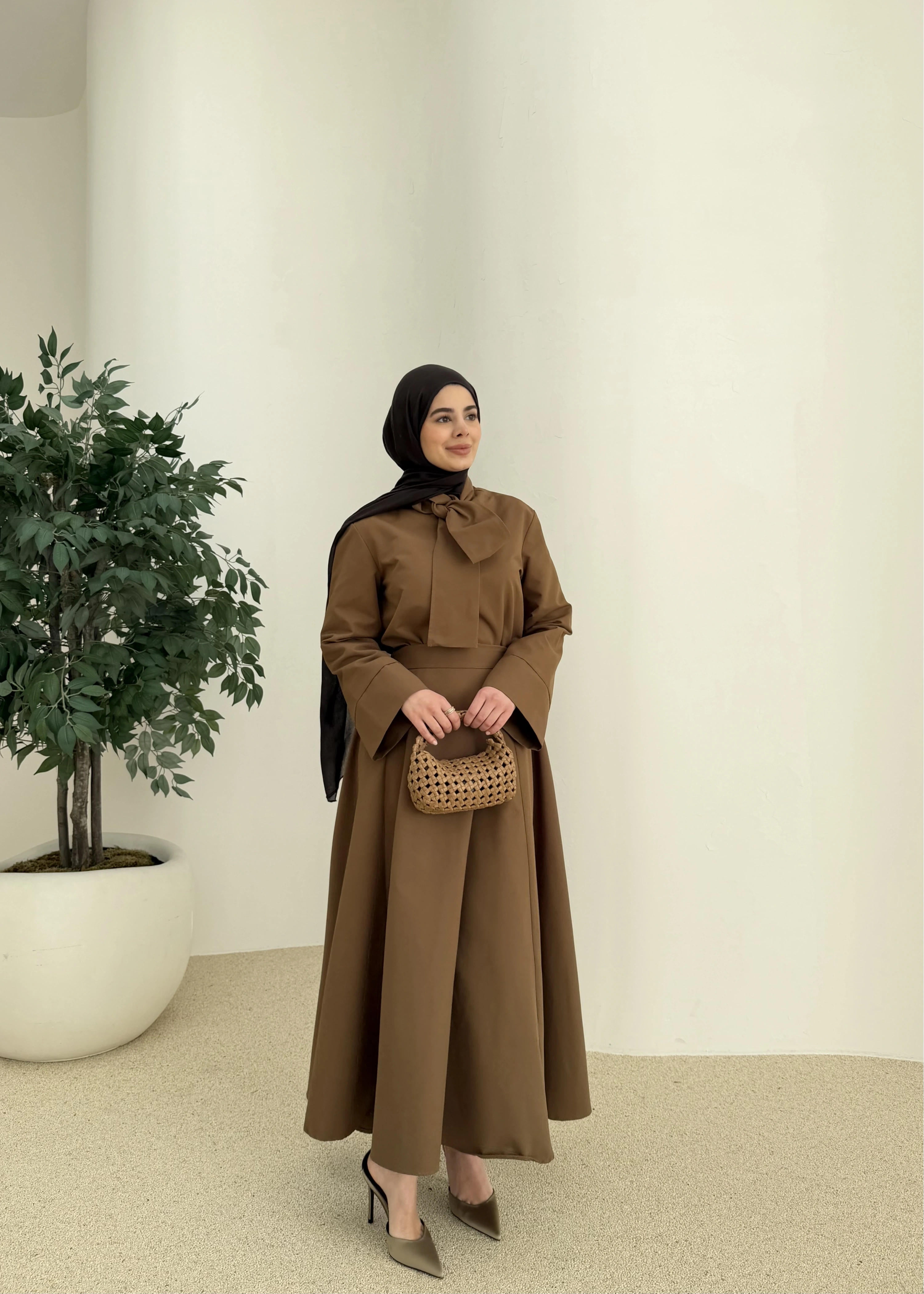 6005 Bel fiyonk etekli takım yağ yeşil