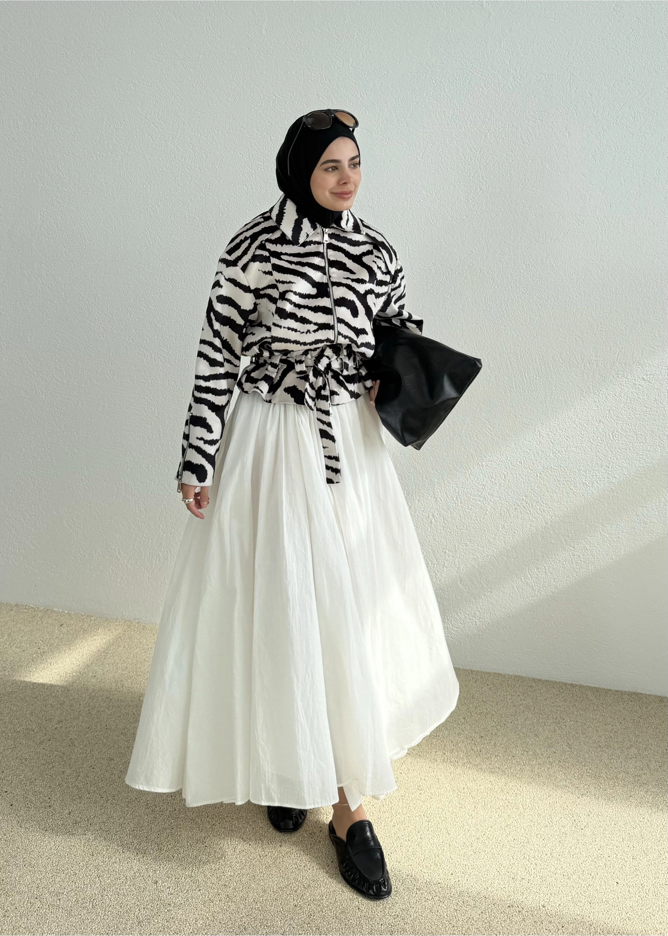 6386 ZEBRA DESEN SÜET CEKET