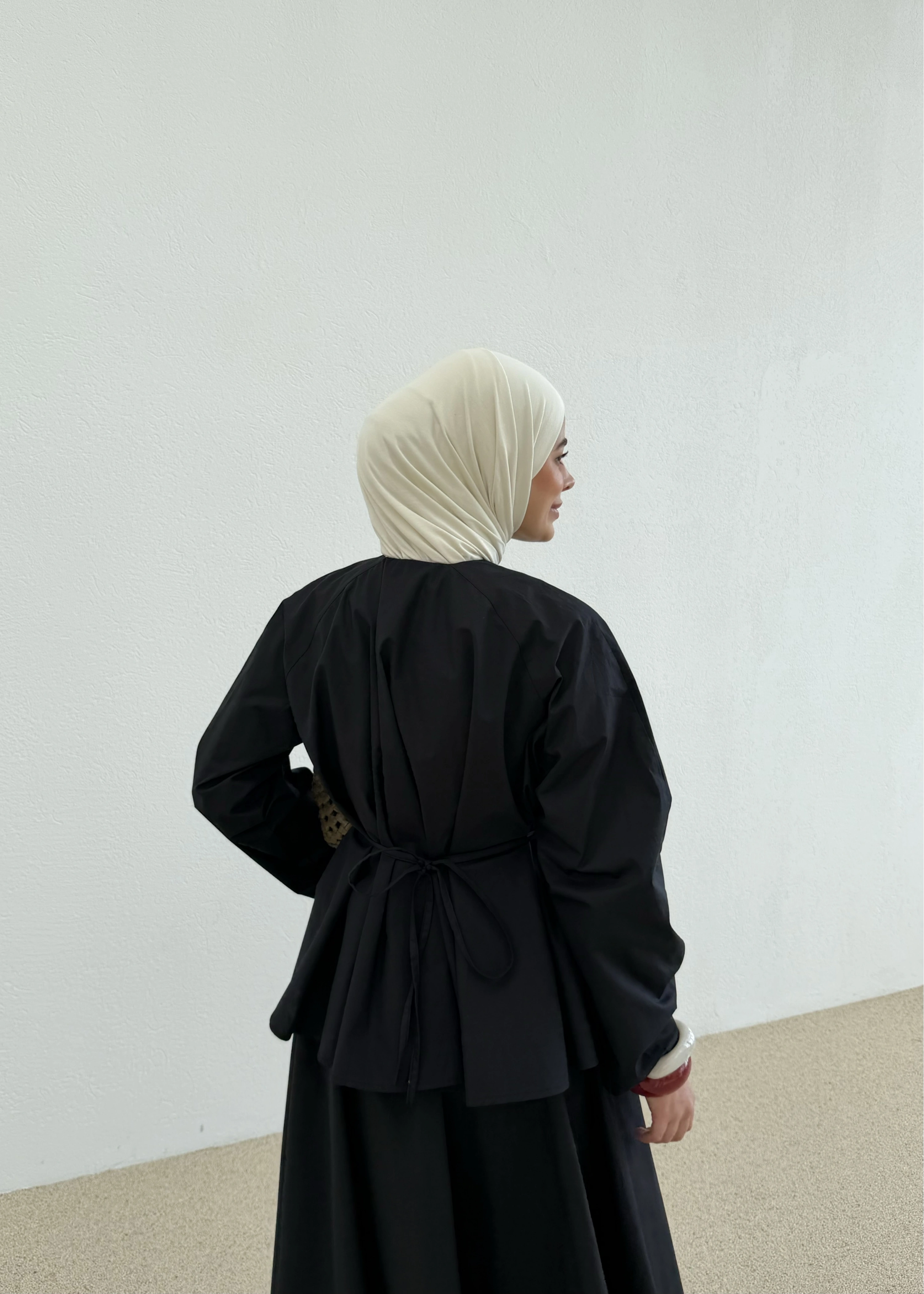 6704 POPLİN DÜĞMELİ TAKIM SİYAH