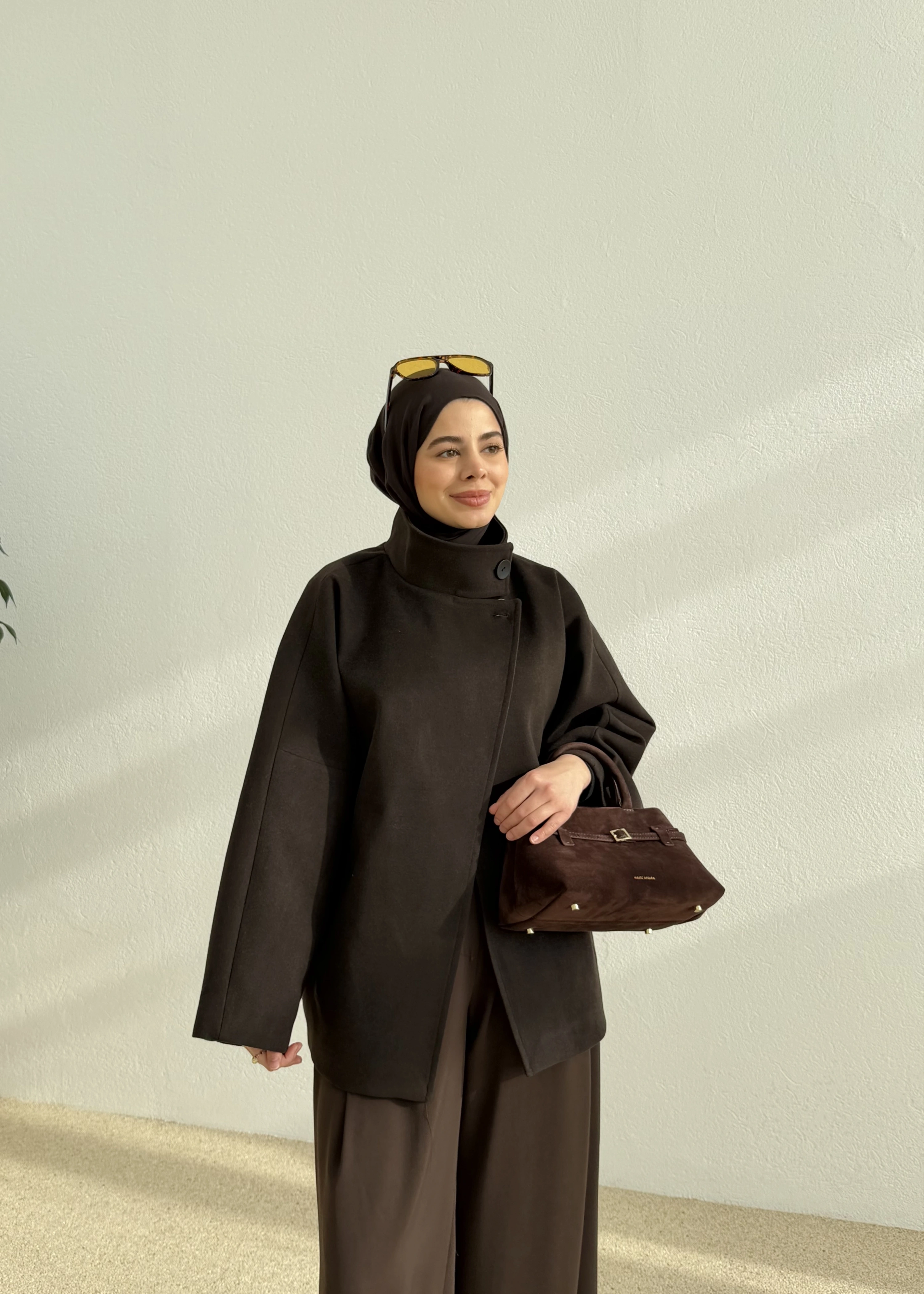 ..DİK YAKA ZR KABAN KOYUKAHVE