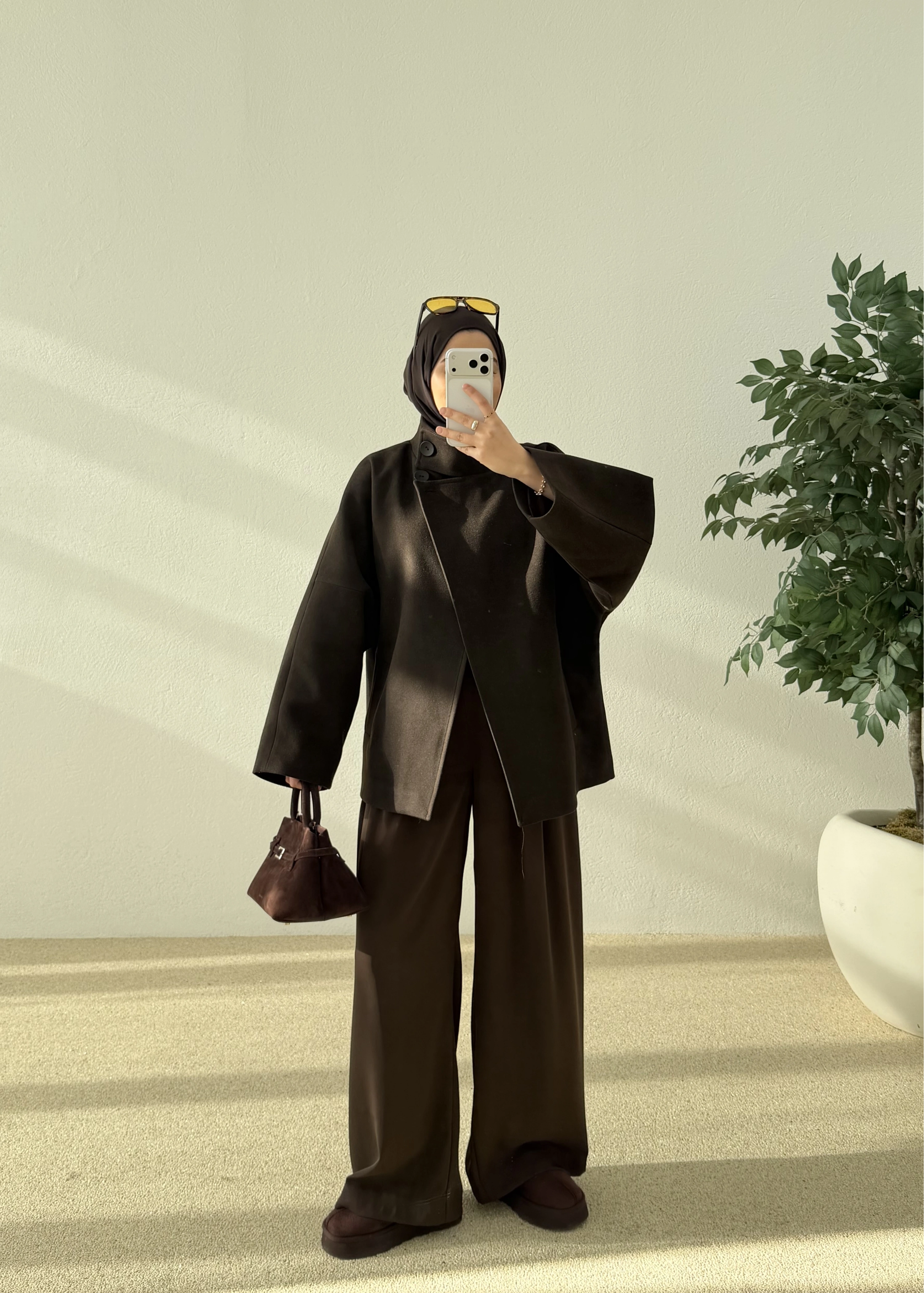 ..DİK YAKA ZR KABAN KOYUKAHVE