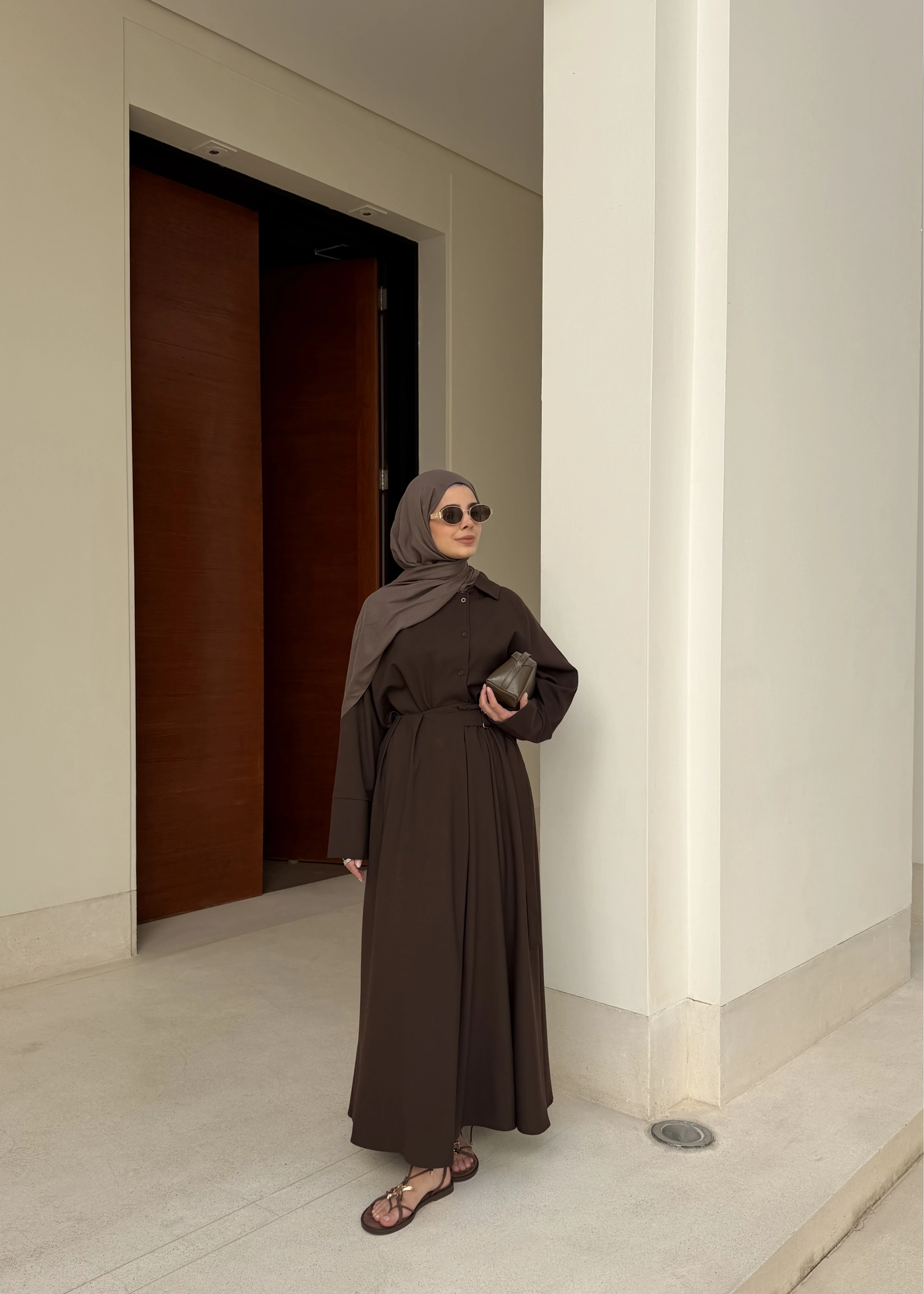 1285 KEMER DETAY ETEKLİ TAKIM KAHVE