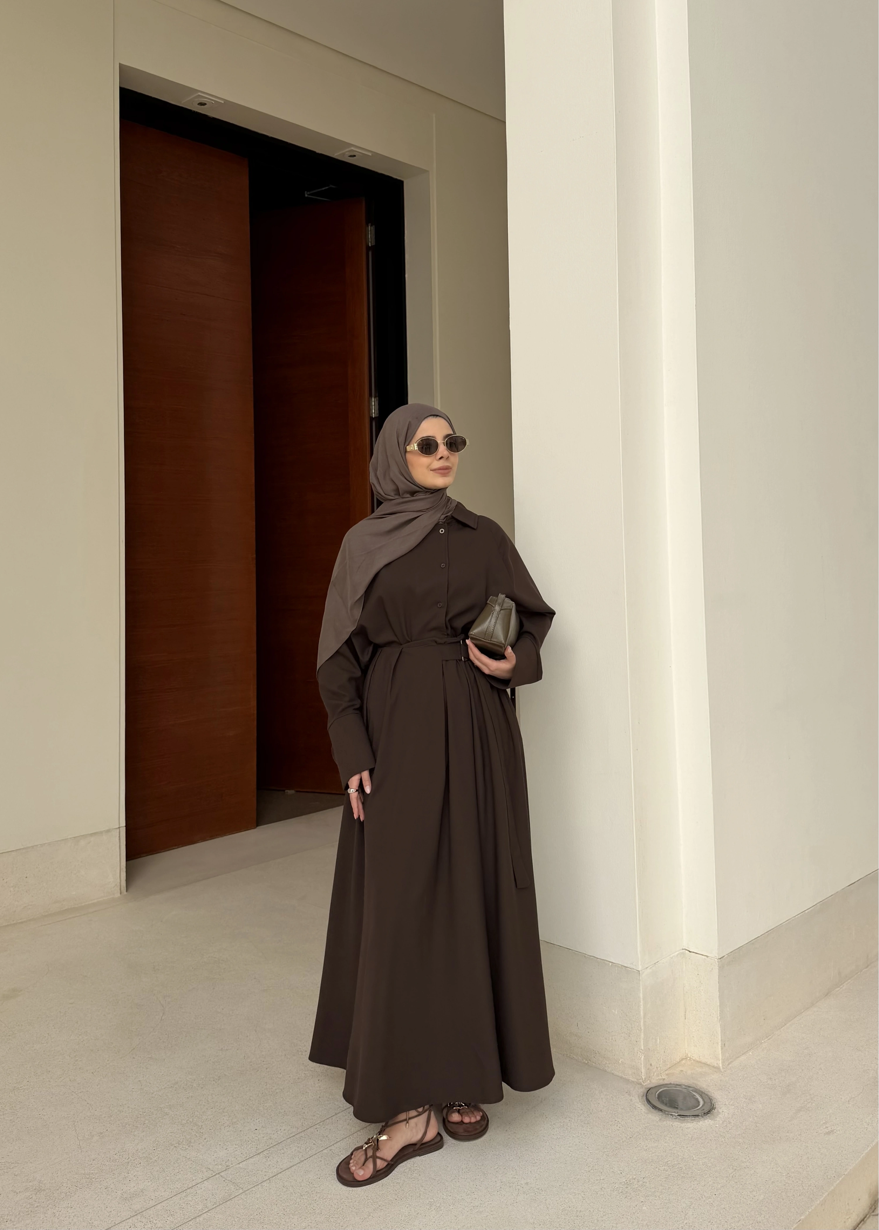 1285 KEMER DETAY ETEKLİ TAKIM KAHVE