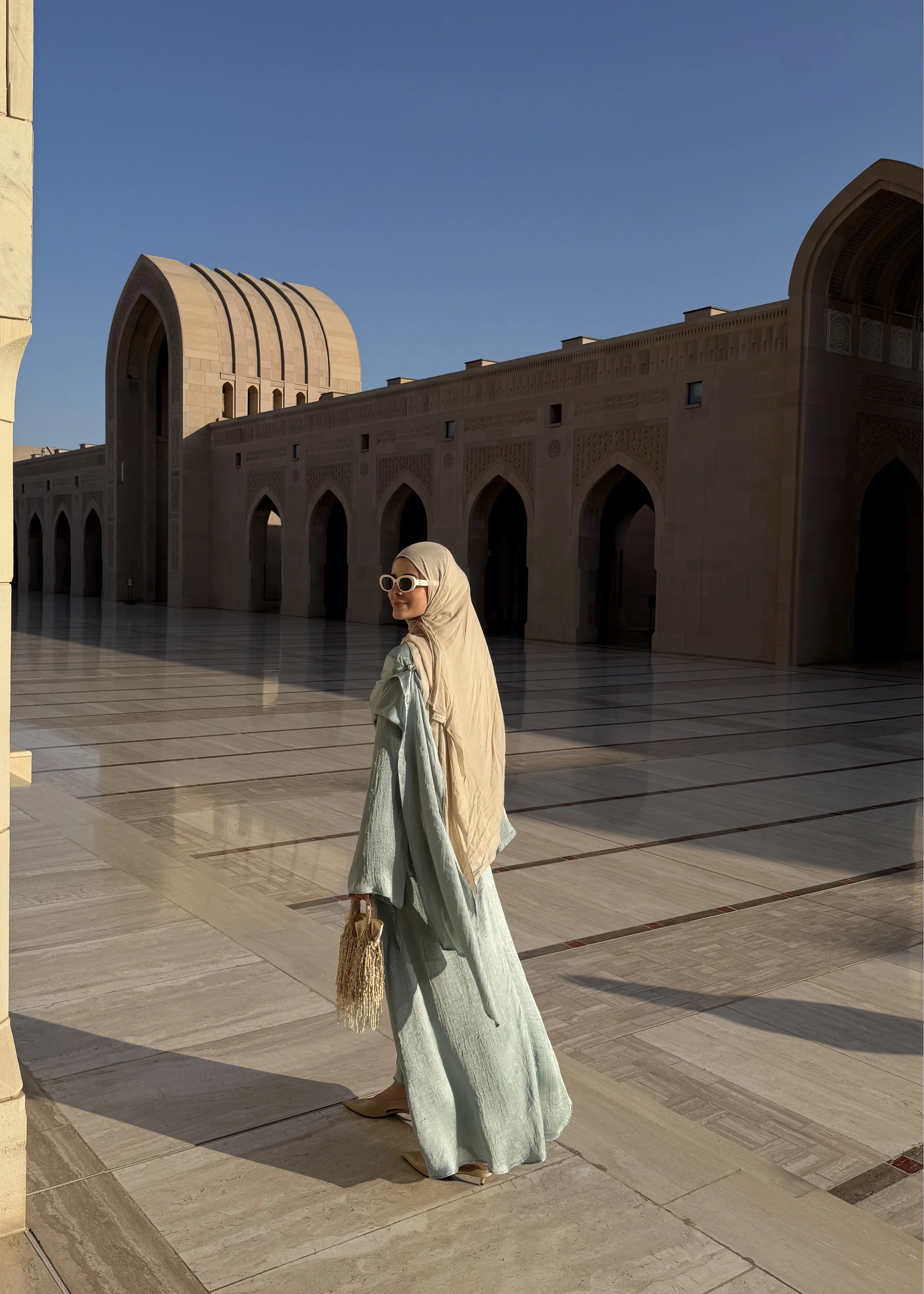 QABOOS ŞAL YAKA ELBİSE MİNT