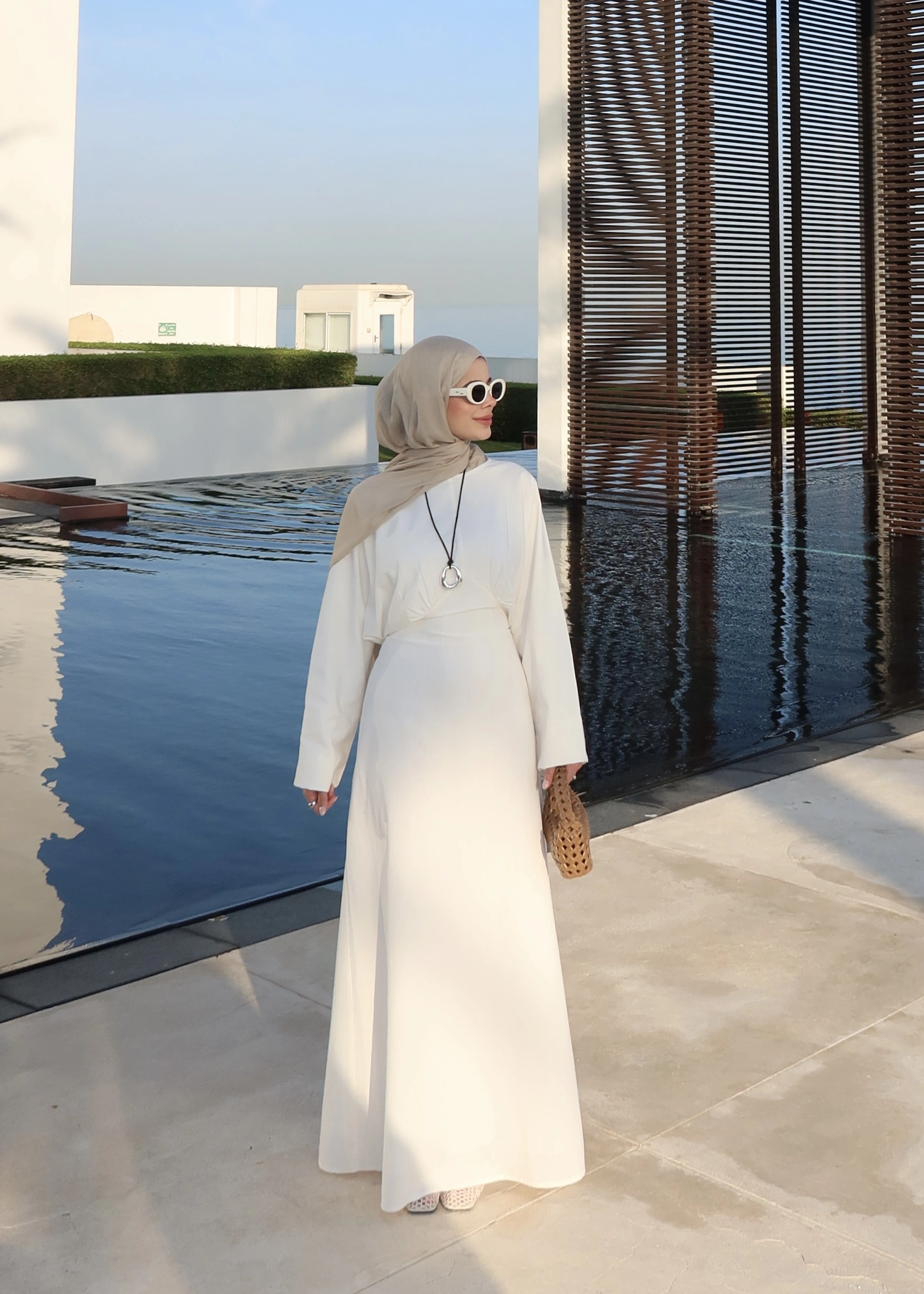 2363 BEL DTY BEYAZ ELBİSE