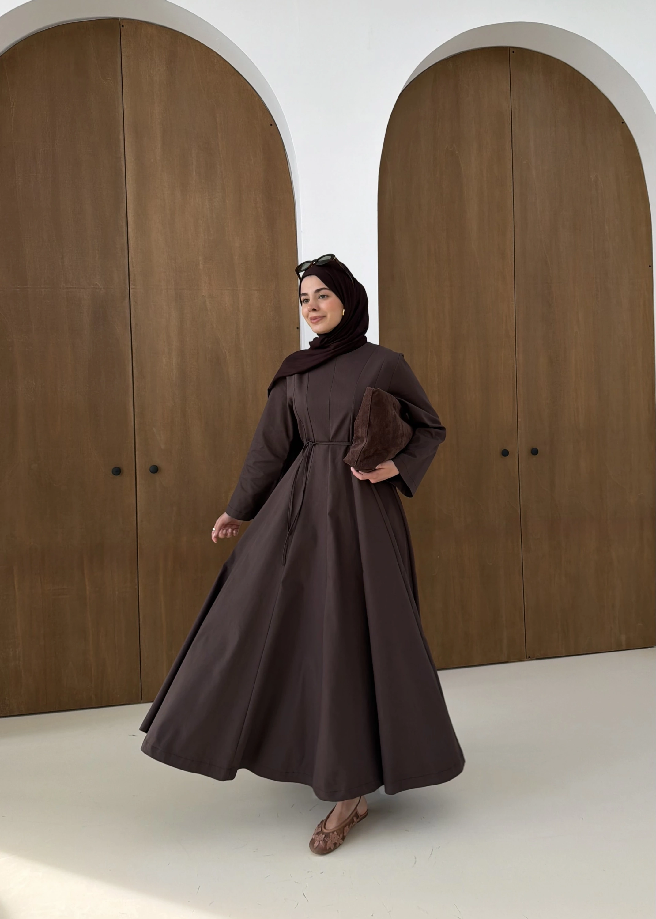 5011 COOL ELBİSE KAHVE