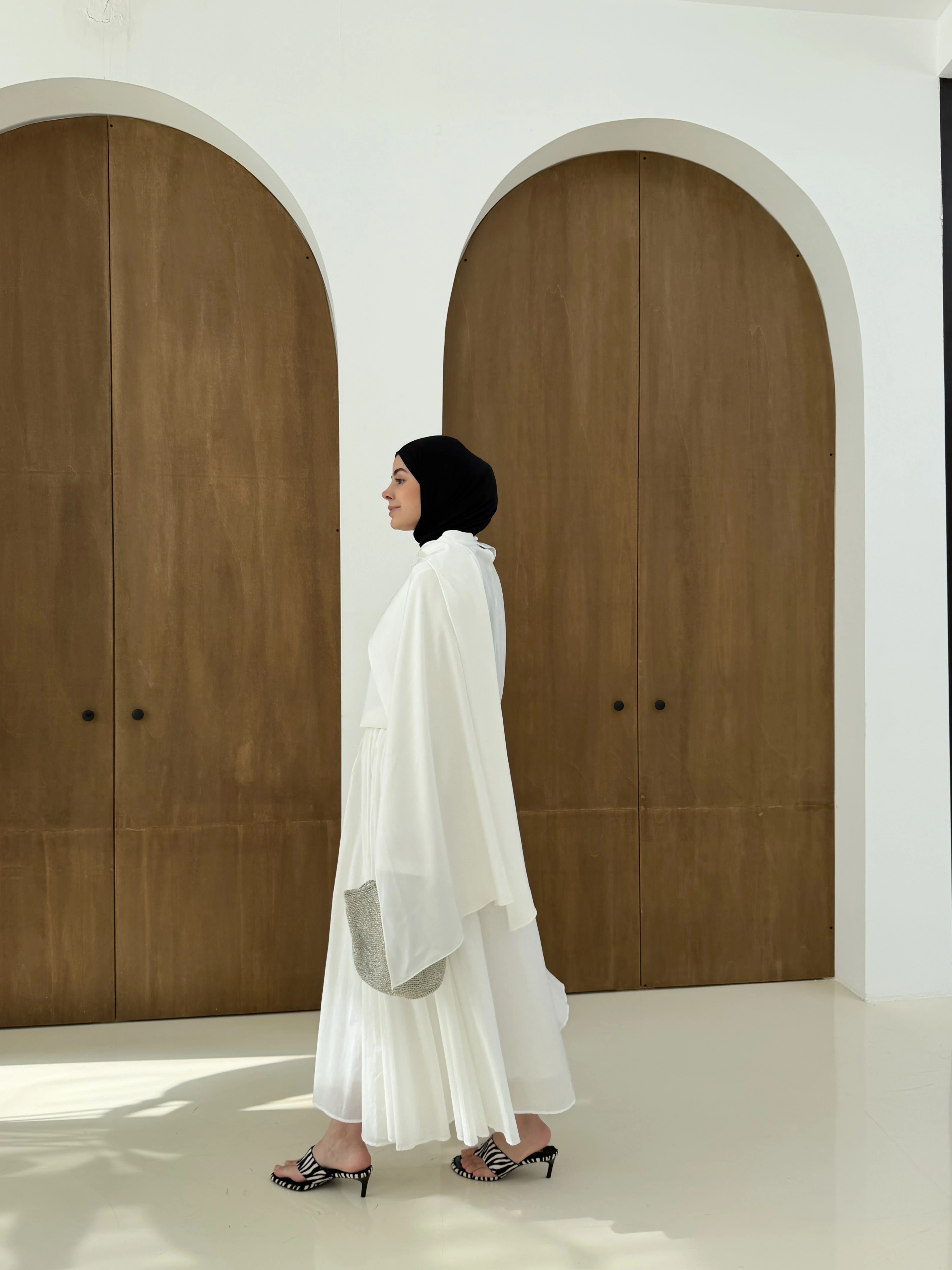 SATEN ARABİC BLUZ BEYAZ