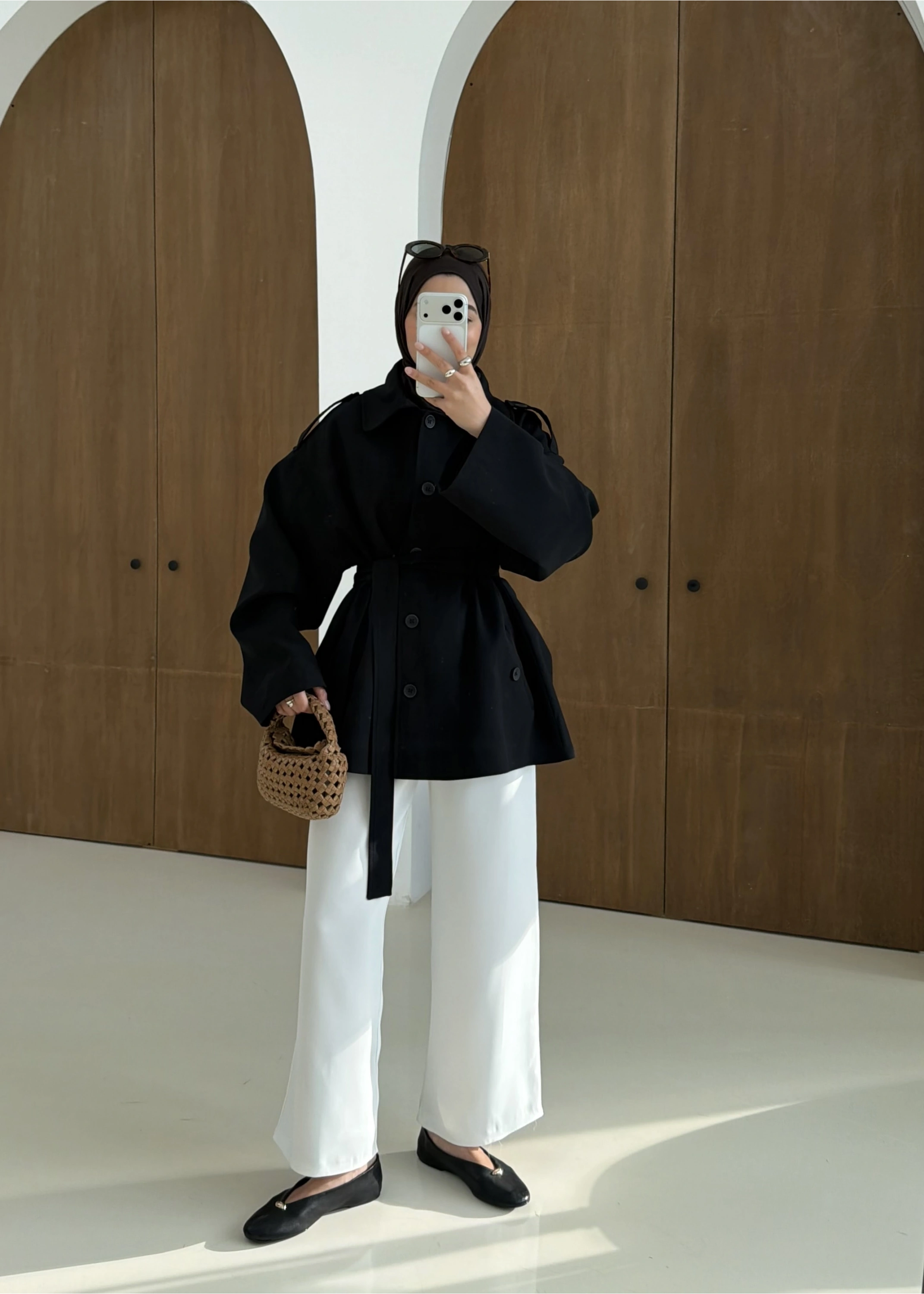 7651 MERİ TRENÇ SİYAH