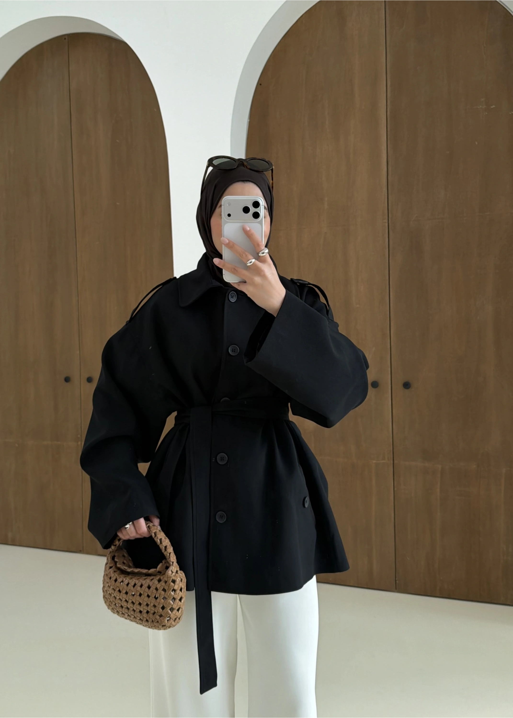 7651 MERİ TRENÇ SİYAH