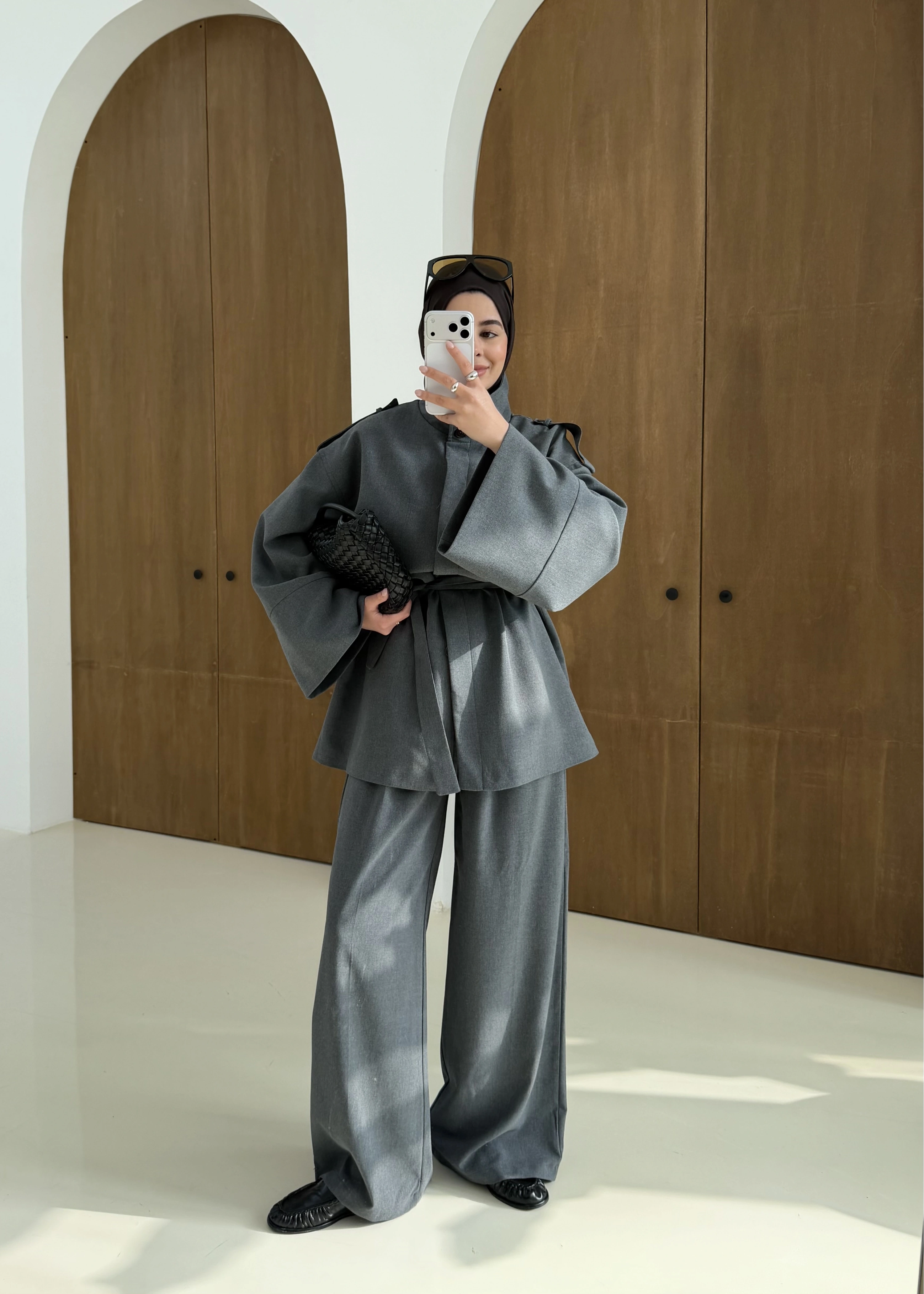 6006 DİK YAKA POLİVİSKON TAKIM ANTRASİT