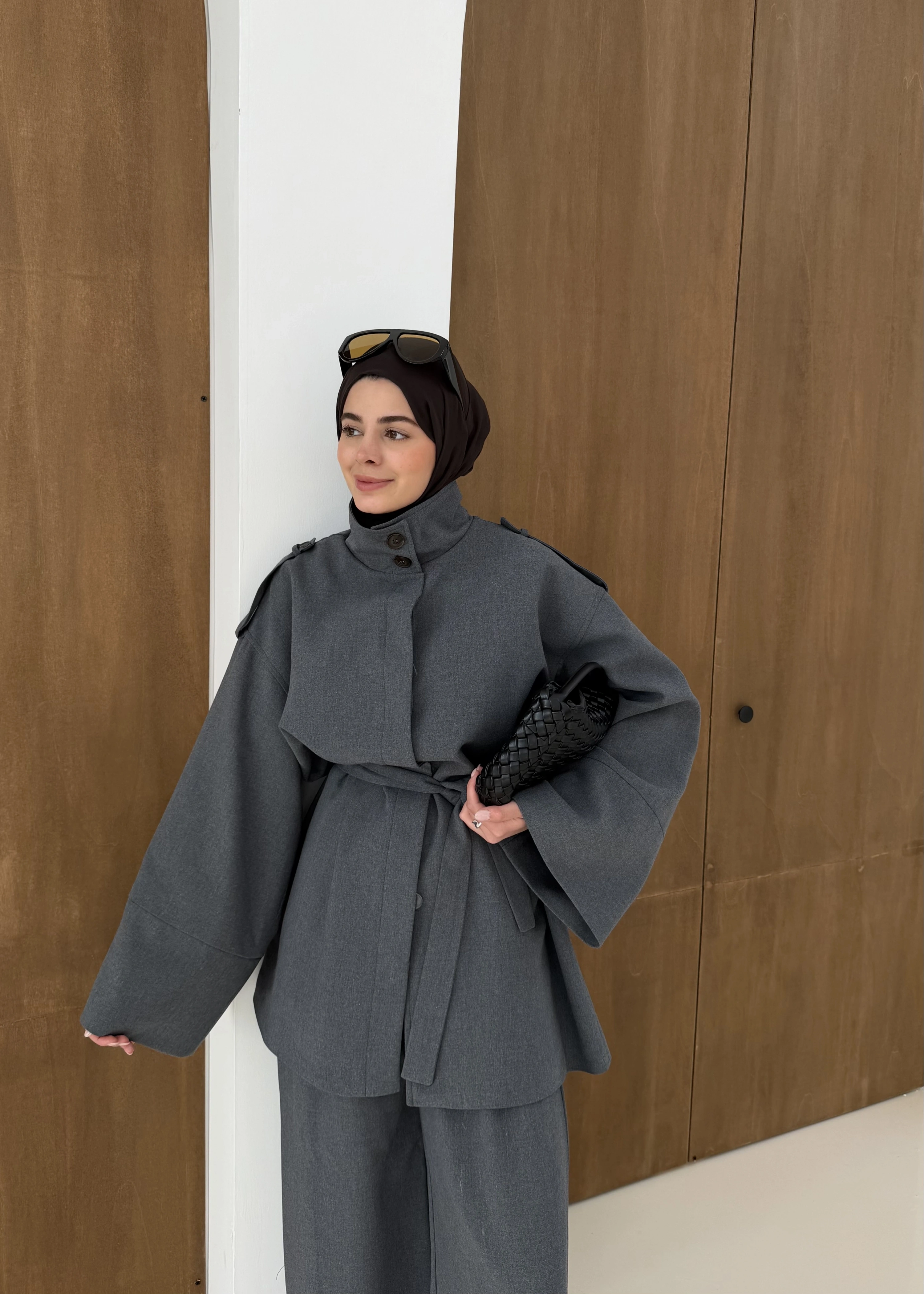 6006 DİK YAKA POLİVİSKON TAKIM ANTRASİT