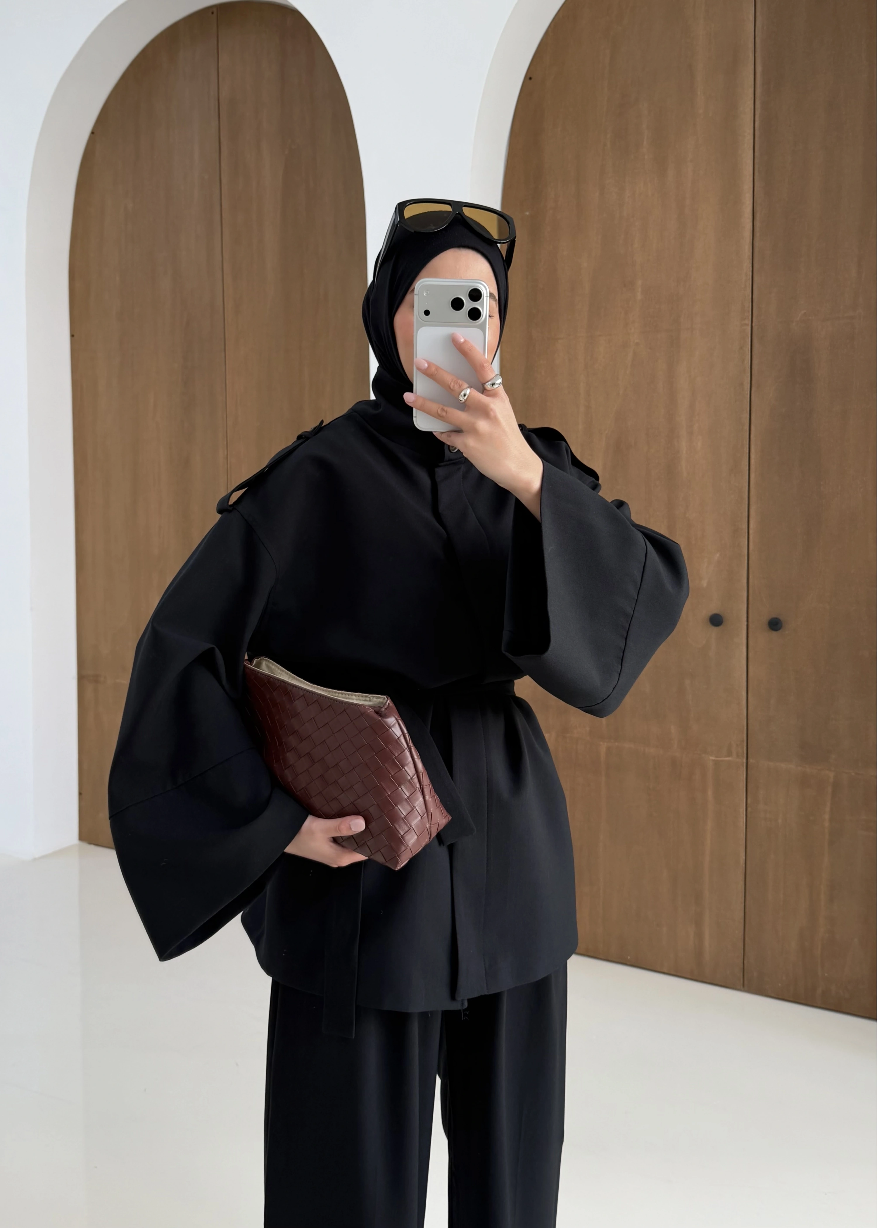 6006 DİK YAKA POLİVİSKON TAKIM SİYAH