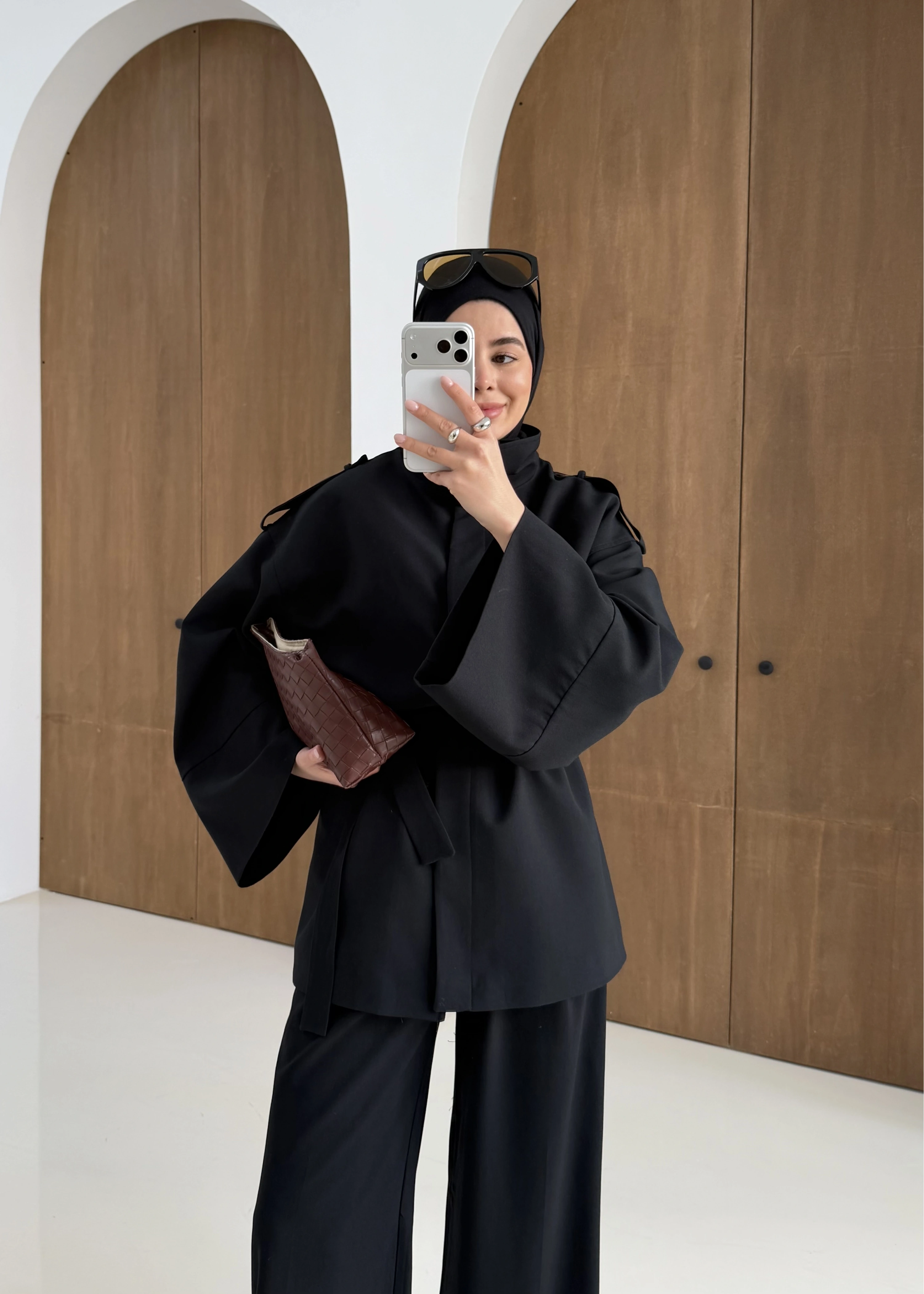 6006 DİK YAKA POLİVİSKON TAKIM SİYAH