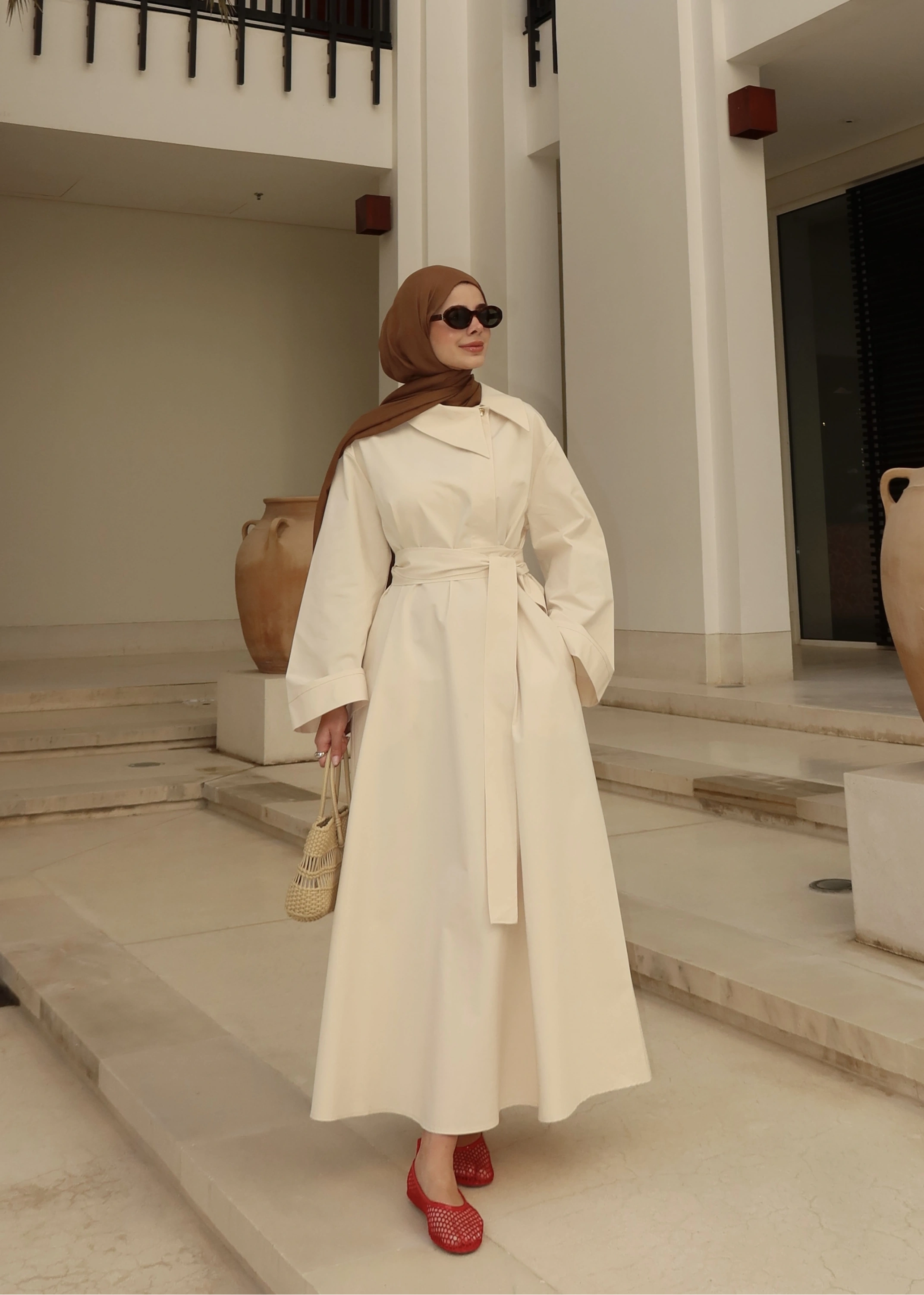 2355CHEDİ MODEL ELBİSE VANİLYA