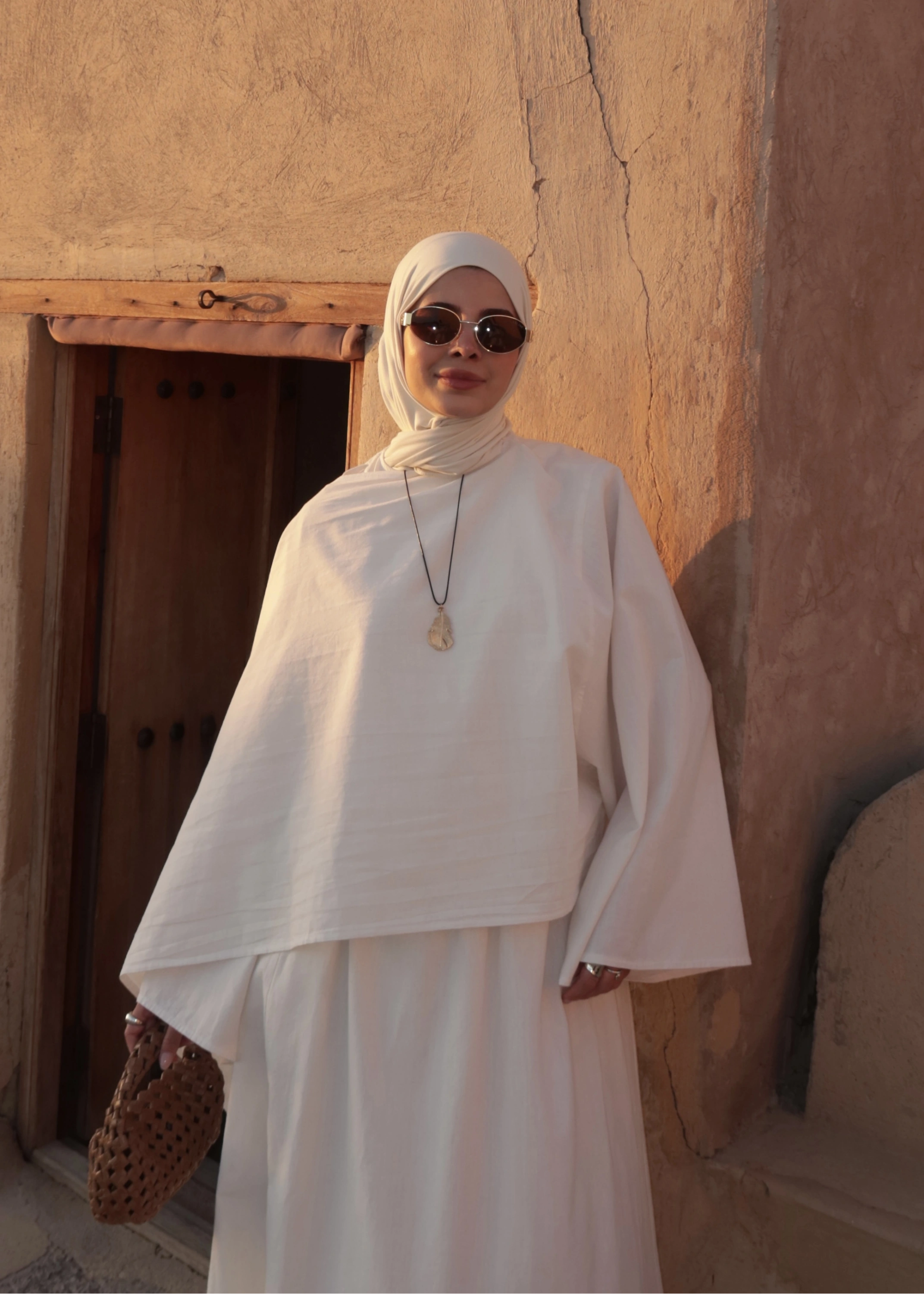 8999 ŞAL YAKA ETEKLİ KETEN TAKIM beyaz