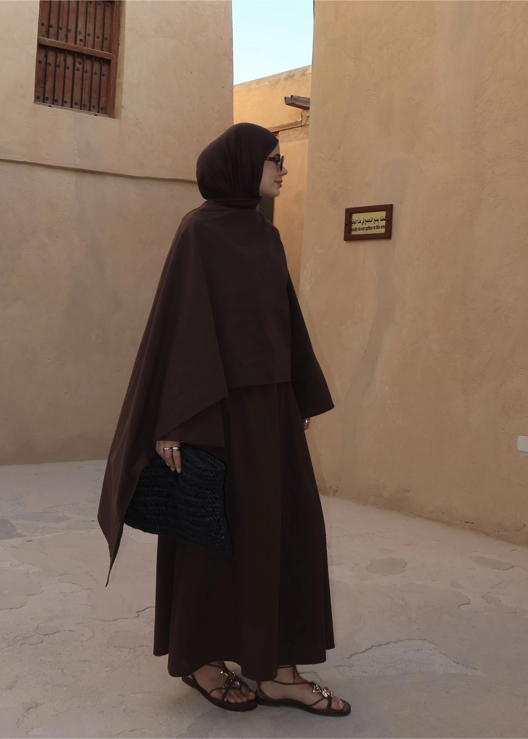 8999 ŞAL YAKA ETEKLİ KETEN TAKIM kahve