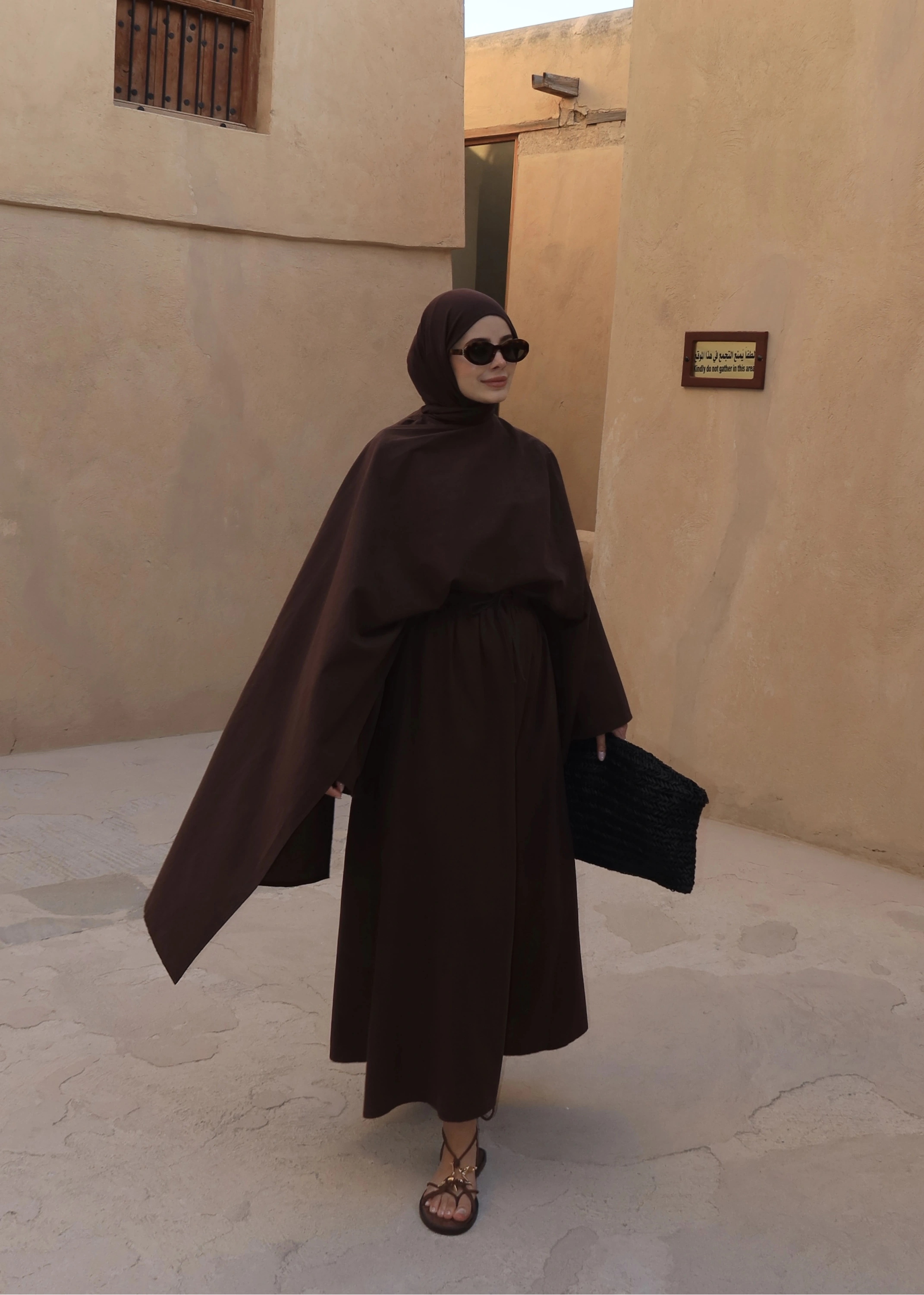 8999 ŞAL YAKA ETEKLİ KETEN TAKIM kahve