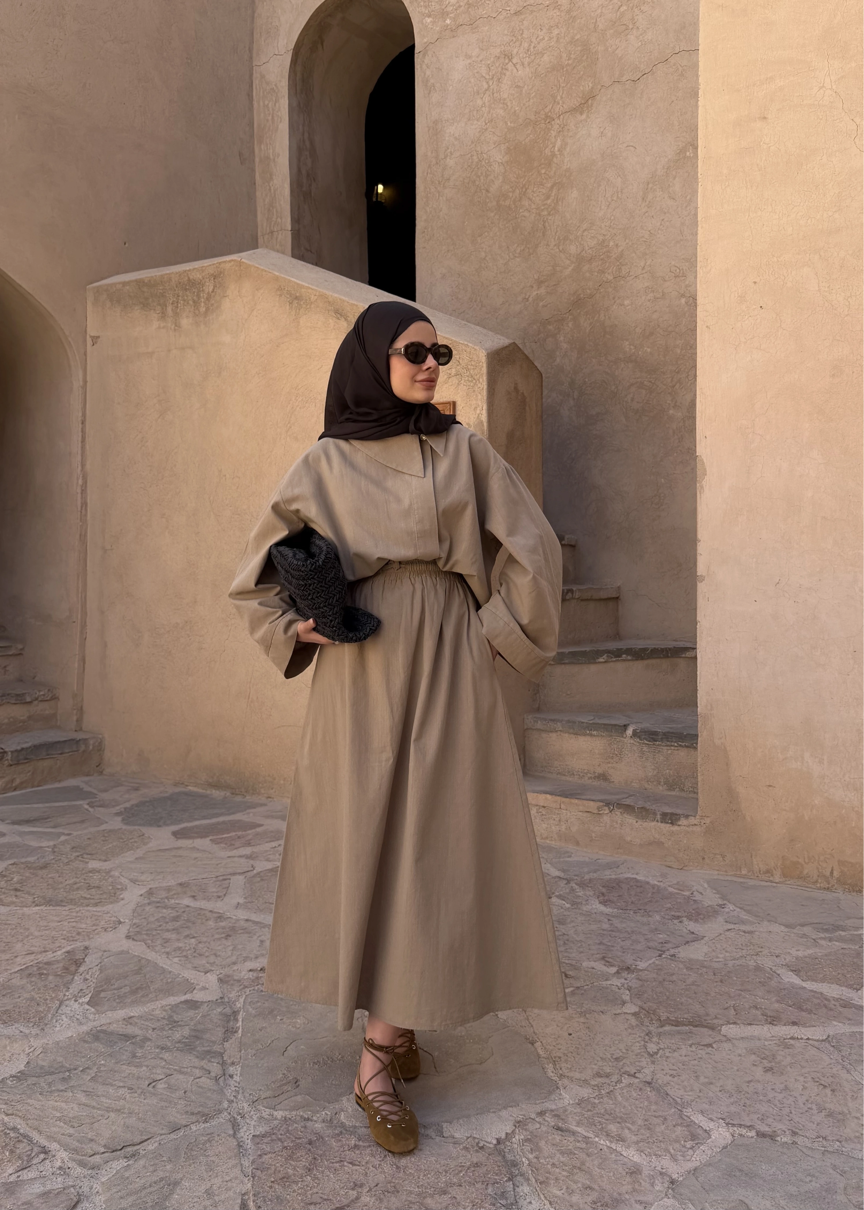 9001 TEK DÜĞME KETEN TAKIM vizon