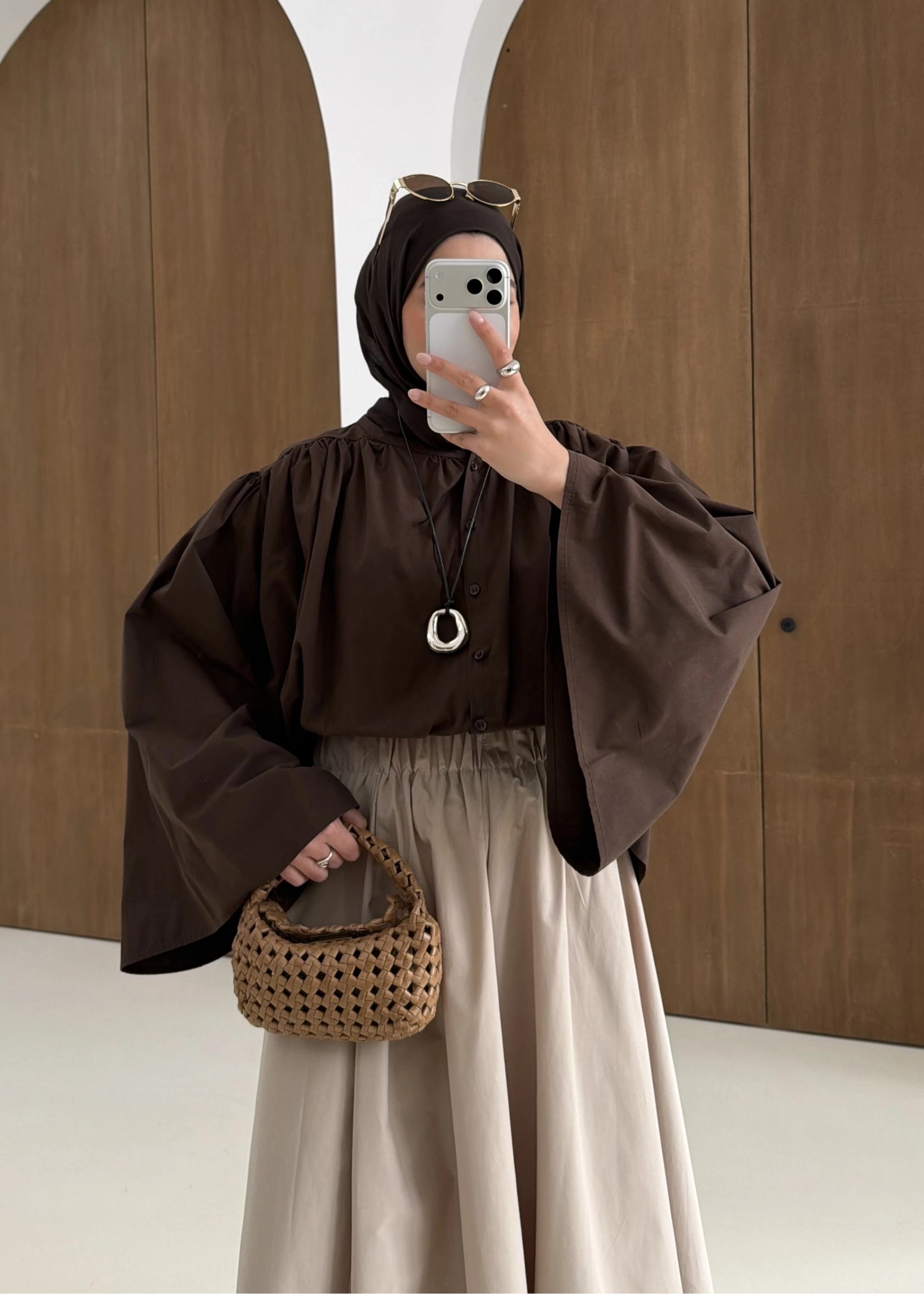 3018 ANGELS GÖMLEK KAHVE