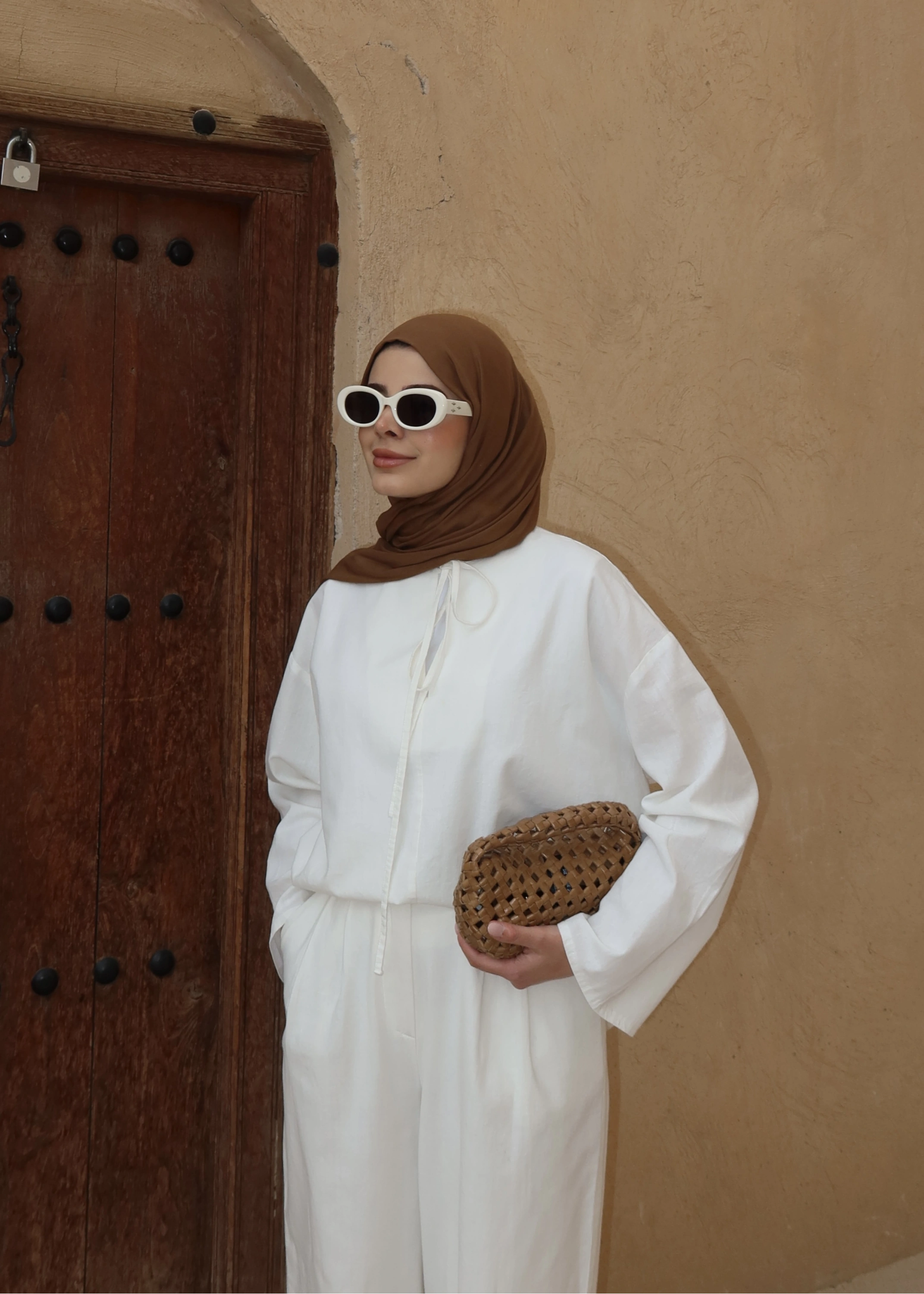 5480 BAĞLAMALI PALAZZO TAKIM beyaz