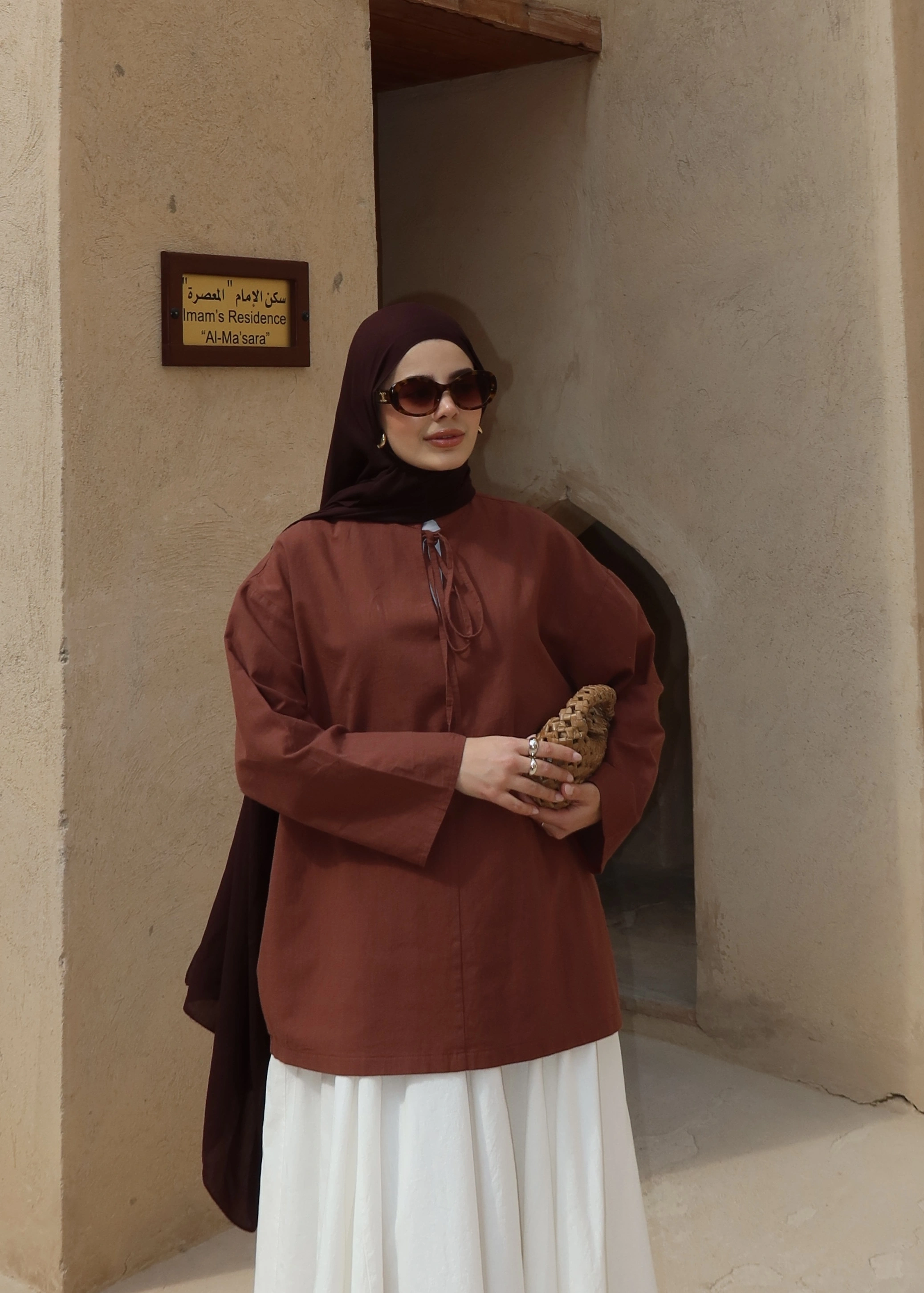 5480İPLİ  KETEN BĞLM BLUZ kiremit