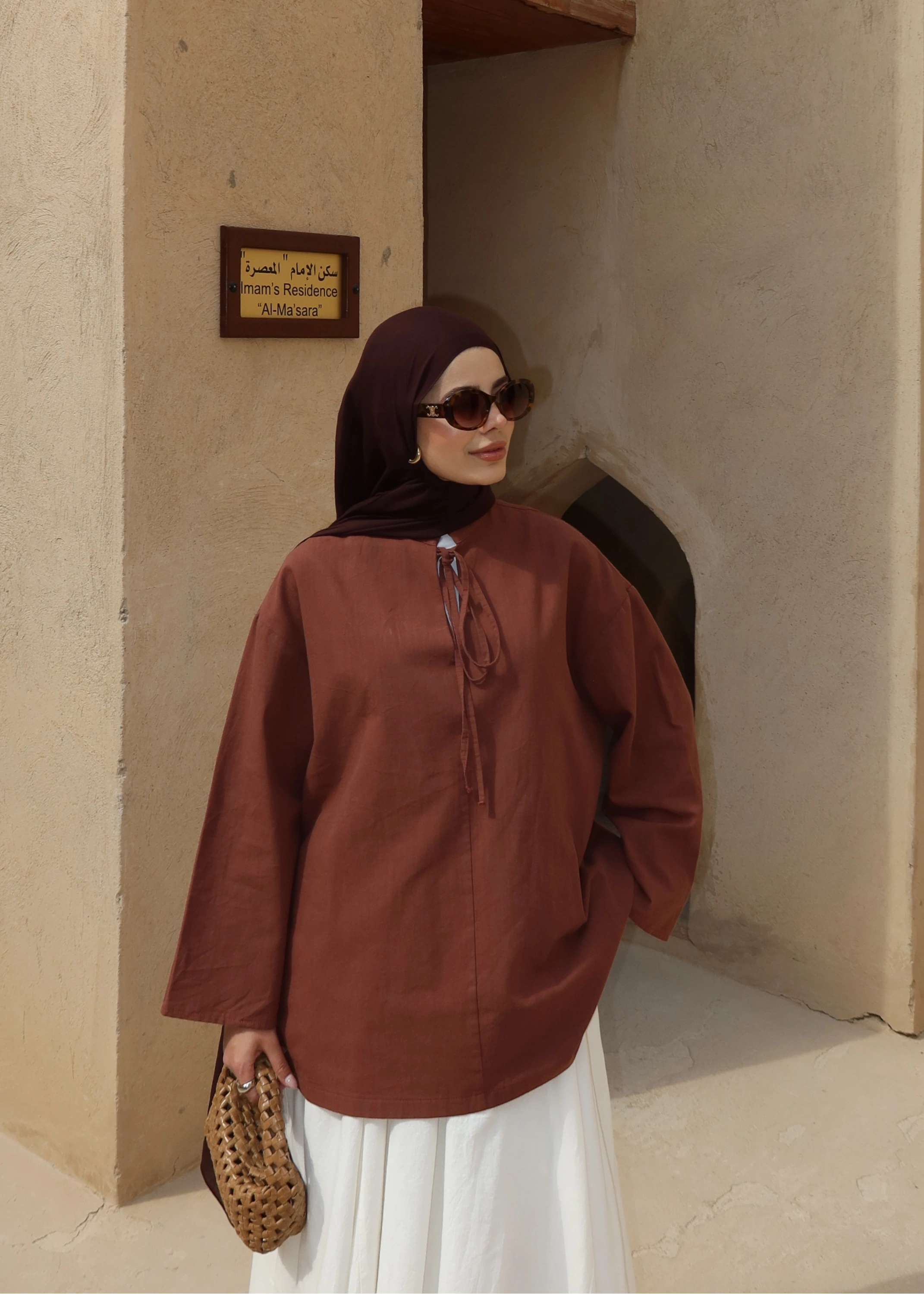 5480İPLİ  KETEN BĞLM BLUZ kiremit