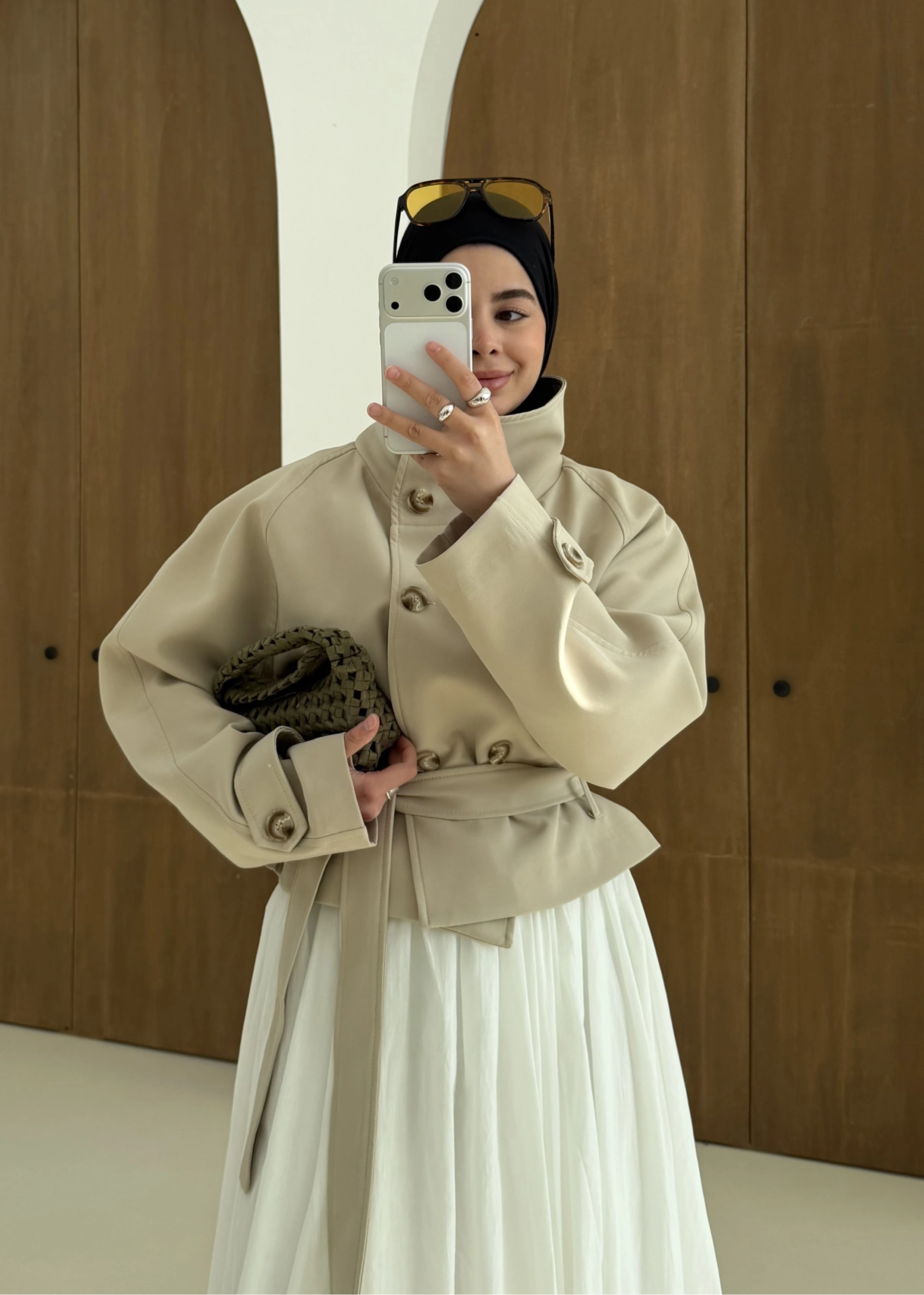 5013 HT DİK YAKA TRENÇ bej