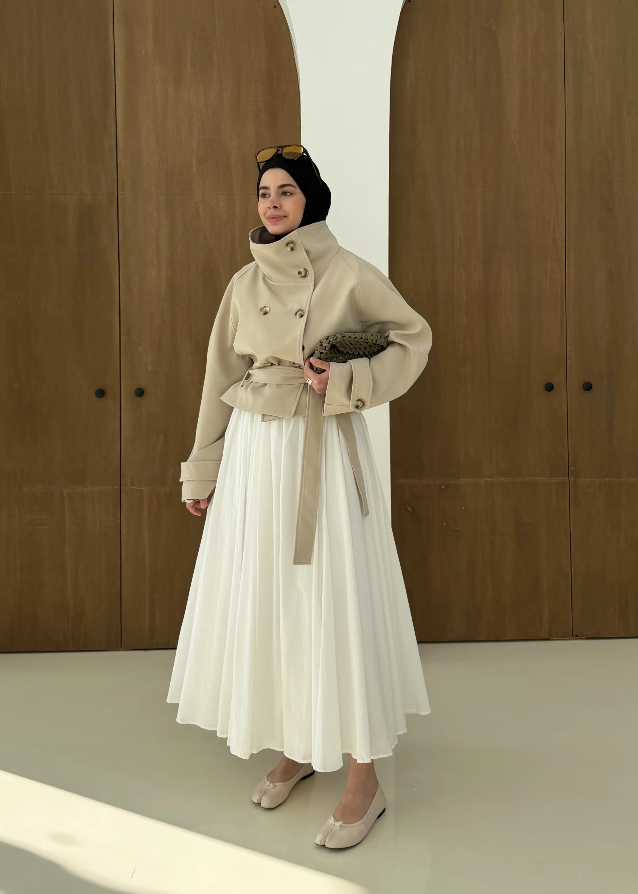 5013 HT DİK YAKA TRENÇ bej